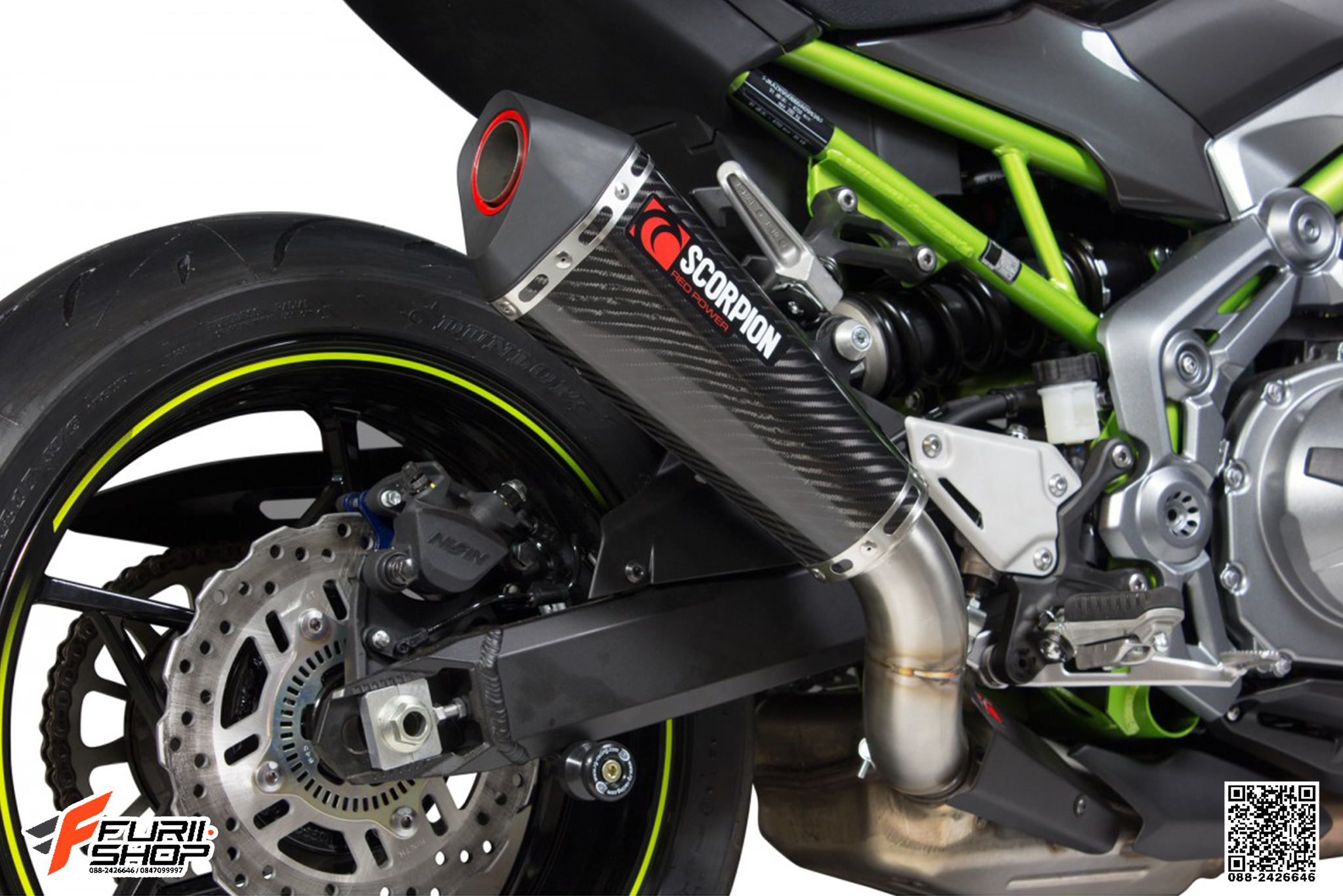 ท่อมอเตอร์ไซค์ SCORPION SERKET TAPER SLIP-ON CARBON ท่อแต่ง ท่อสูตร ท่อบิ๊กไบค์ ท่อBigbike ท่อไอเสีย
