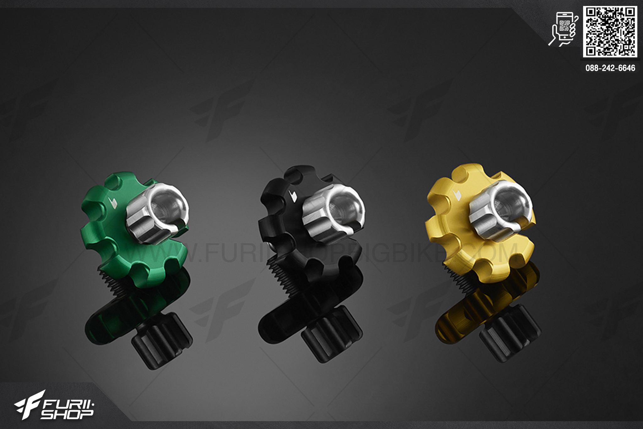 ตัวตั้งคลัทช์สแตนเลส ตัวใหญ่ (Stainless Clutch Cable Adjuster (Large)) Bikers Kawasaki Z250SL ABS