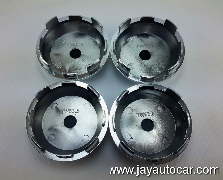 ฝาล้อรถยนต์ แม็กแต่ง ฝาล้อแม็ก ขนาด 63.5 มิล COSMIS RACING WHEELS สีเงิน 1ชุด 4ชิ้น Size 63.5mm.