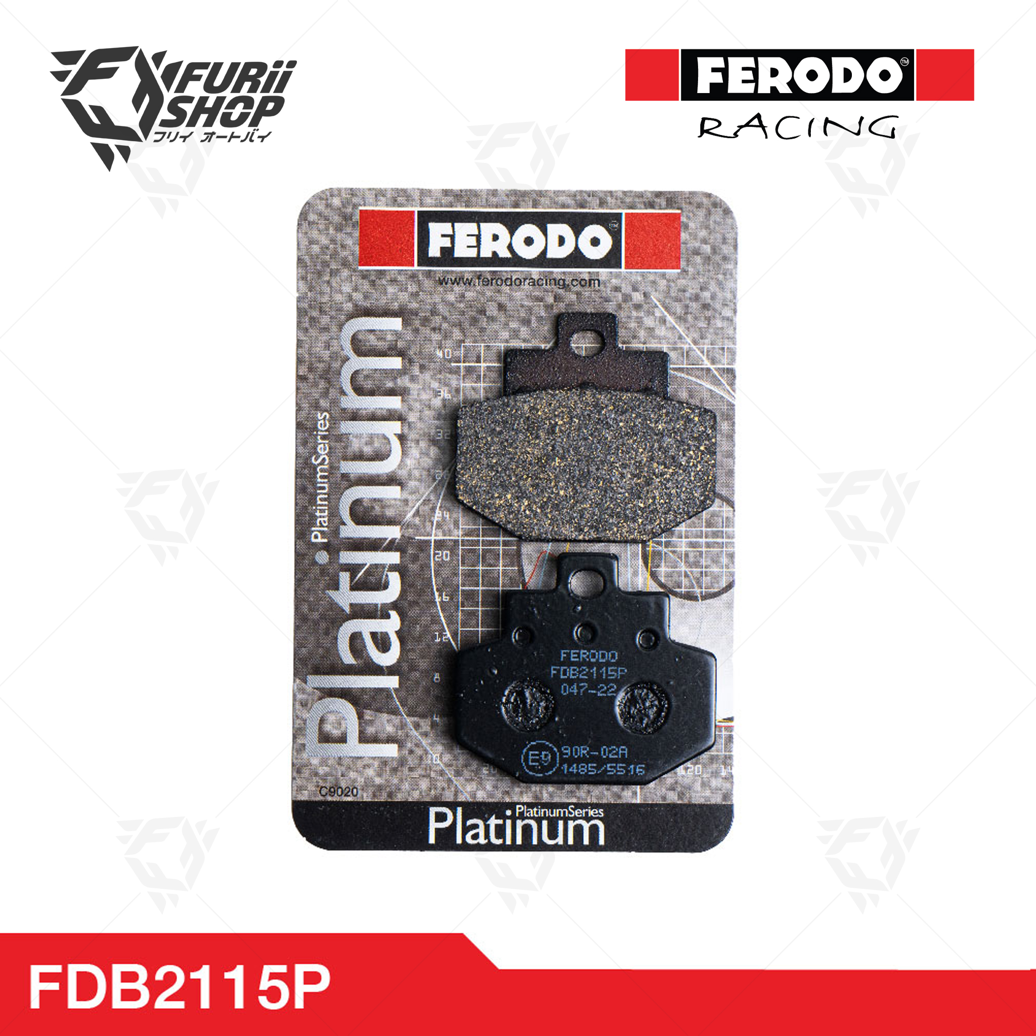 ผ้าเบรกหลัง FERODO RACING : For VESPA (FDB2115P)
