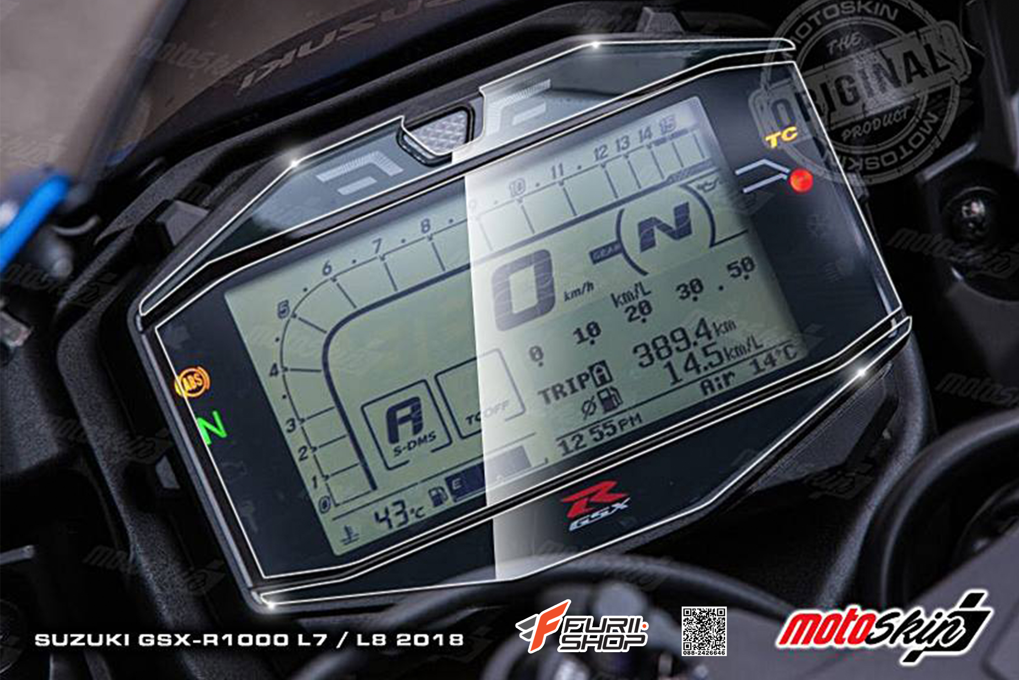ฟิล์มกันรอยหน้าจอ MOTOSKIN FOR SUZUKI GSX-R1000 L7
