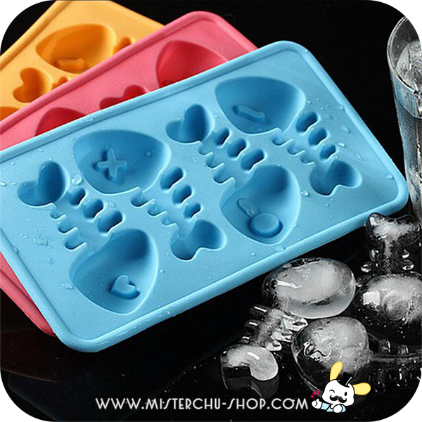 Fish Bone Ice พิมพ์น้ำแข็งก้างปลาน่ารัก
