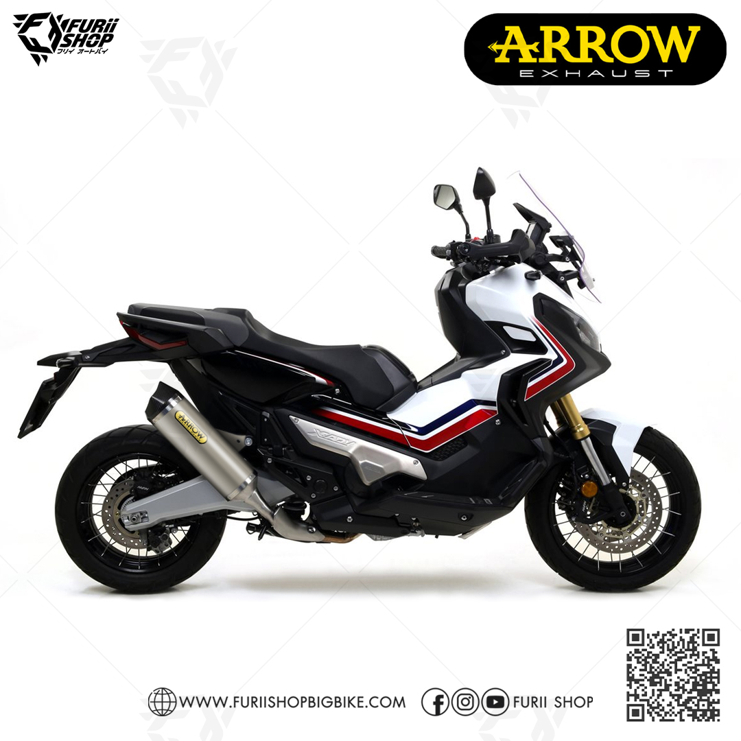ท่อมอเตอร์ไซค์ Arrow Slip on Titanium-Carbon : for HONDA XADV 750 2017-2020/All new 2021-2023