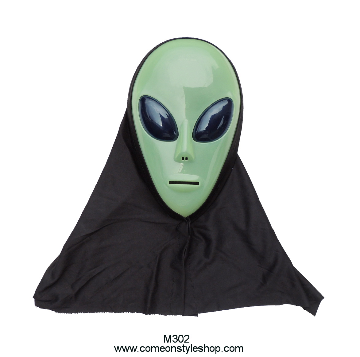 หน้ากากเอเลียน alien ยูเอฟโอ สีเขียวเรือนแสง หน้ากากปาร์ตี้ ออกงาน แฟนซี คอสเพลย์ หน้ากากคุณภาพ Green Alien UFO Space