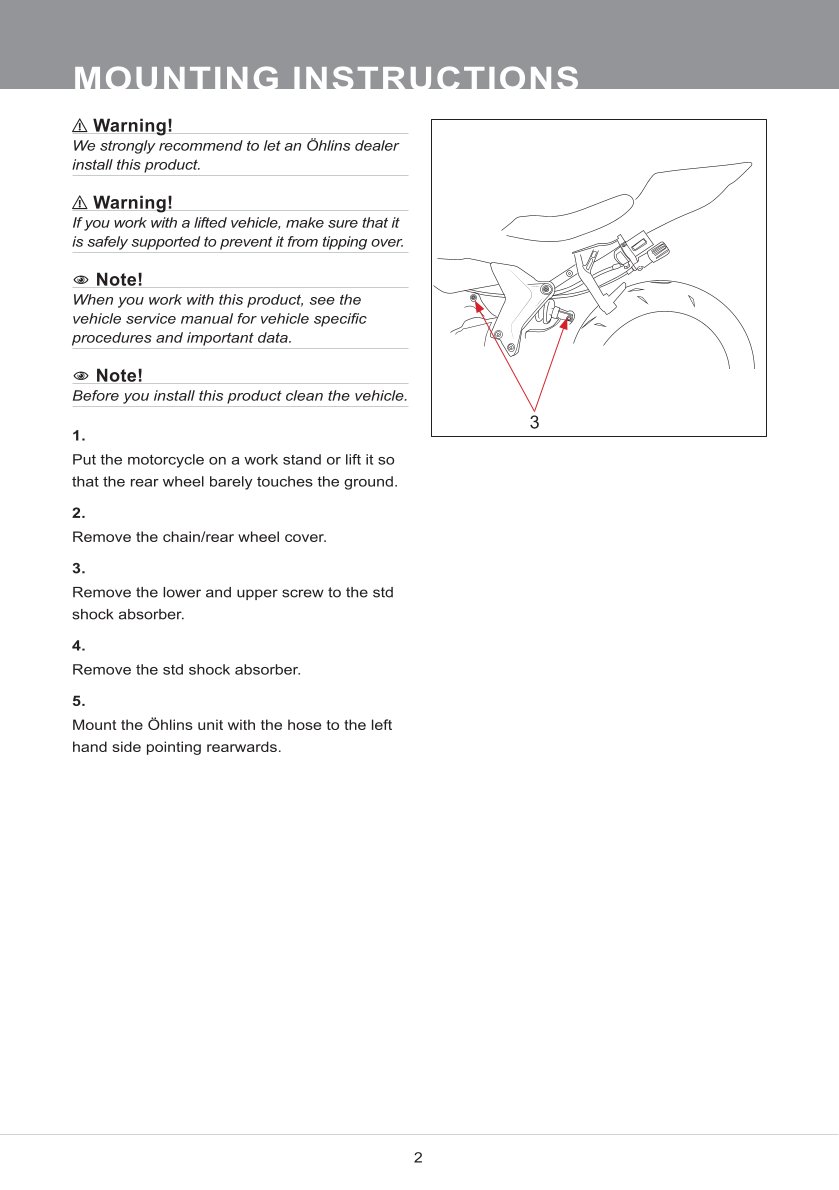 โช๊คหลังแต่ง Ohlins YA589 For Yamaha YZF R7 ปี 2021-2024