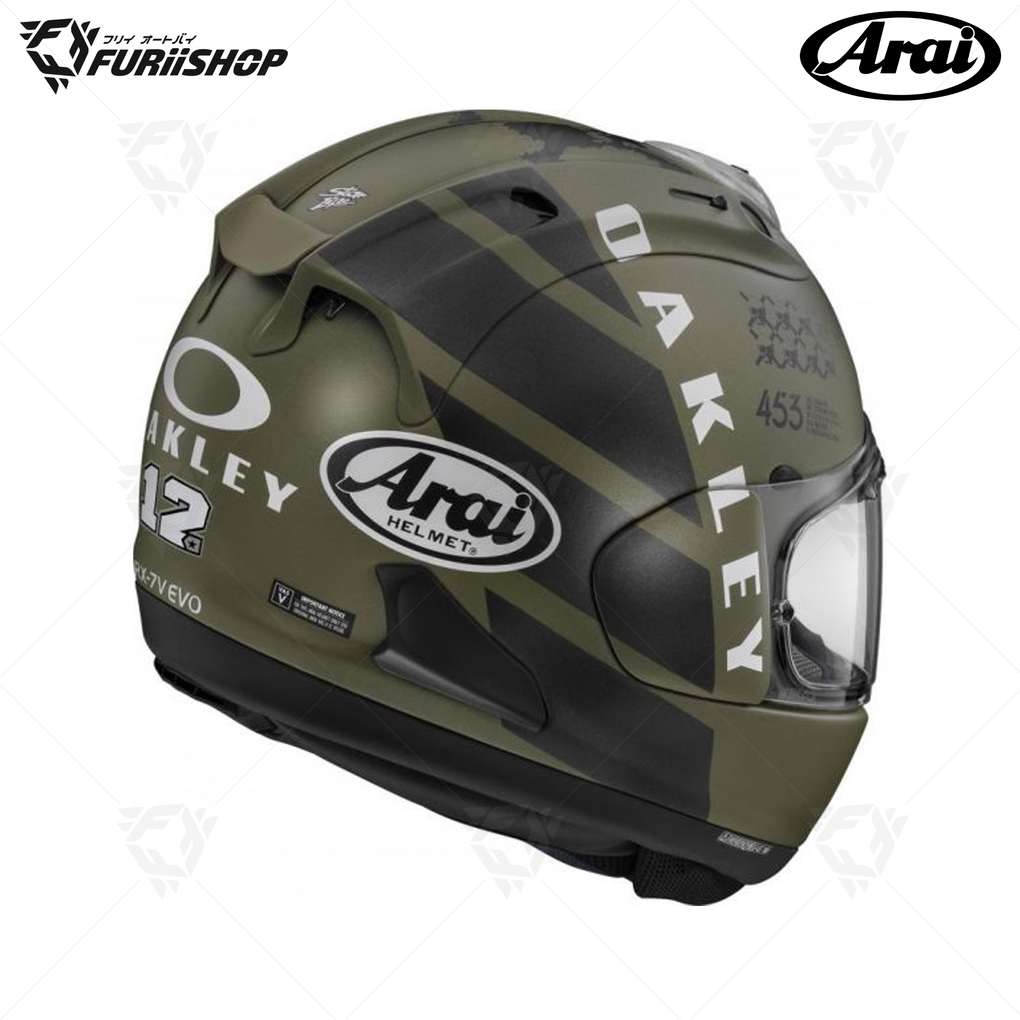 หมวกกันน็อคเต็มใบ Arai :RX-7V EVO Maverick Oakley (Frost Finish)