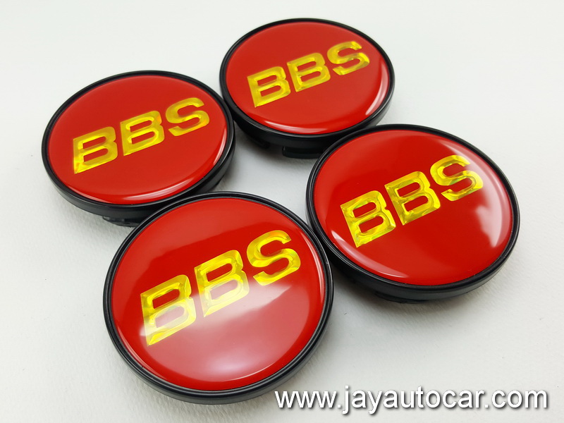 ฝาล้อรถยนต์ BBS สำหรับ ล้อแม็ก สติ๊กเกอร์เรซิ่น BBS แดง ขอบดำ ขนาด 58 มิล 1ชุด 4ชิ้น 58mm.