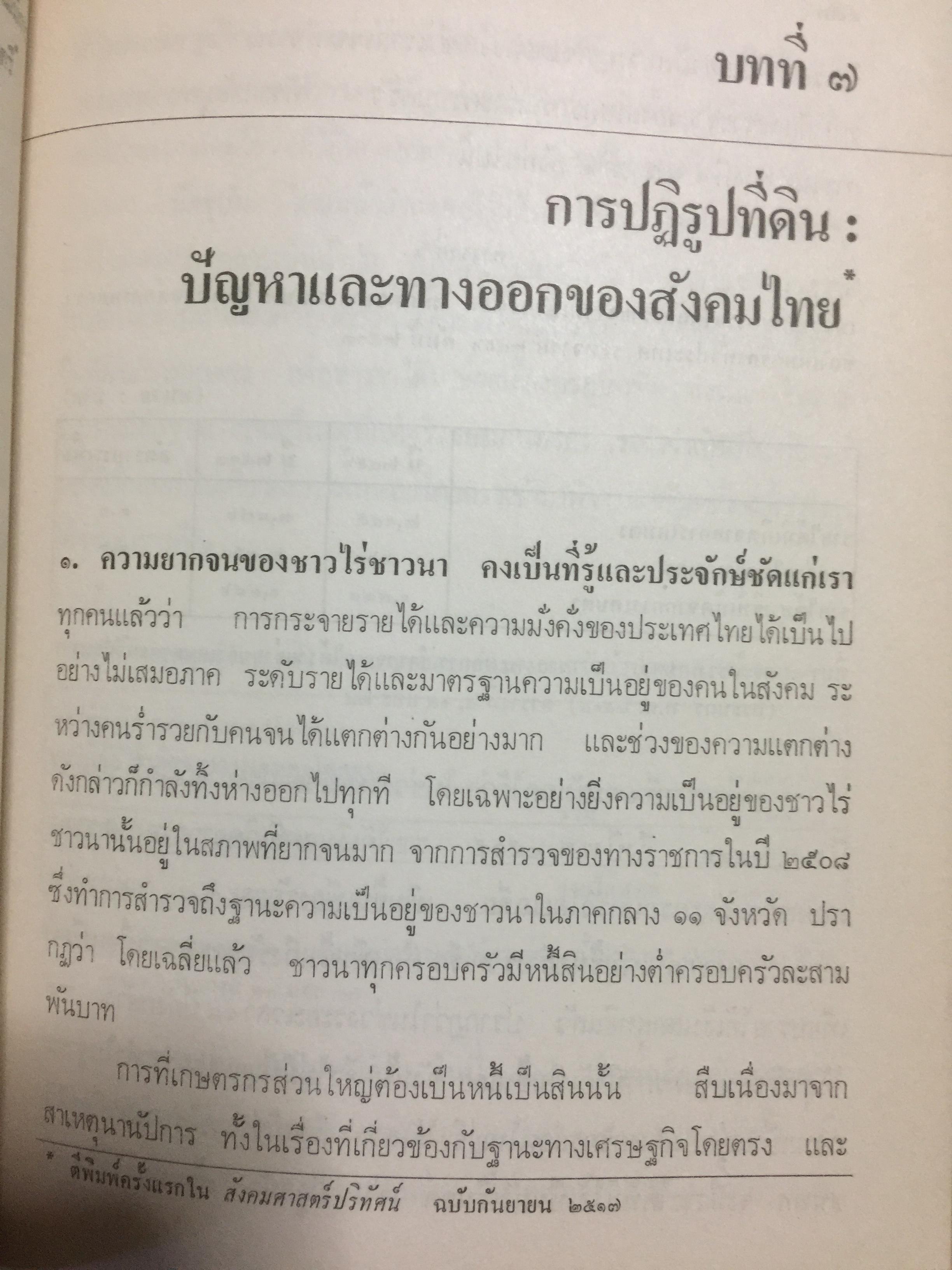 ชาวนากับที่ดิน “ปฏิวัติหรือปฏิรูป” มูลเหตุแห่งความไม่พอใจและการต่อสู้ของงชาวนา การปฏิรูปที่ดินในสมัยรัฐบาลต่างฯ ผู้เขียน เกริกเกียรติ พิพัฒน์เสรีธรรม 0 กก.