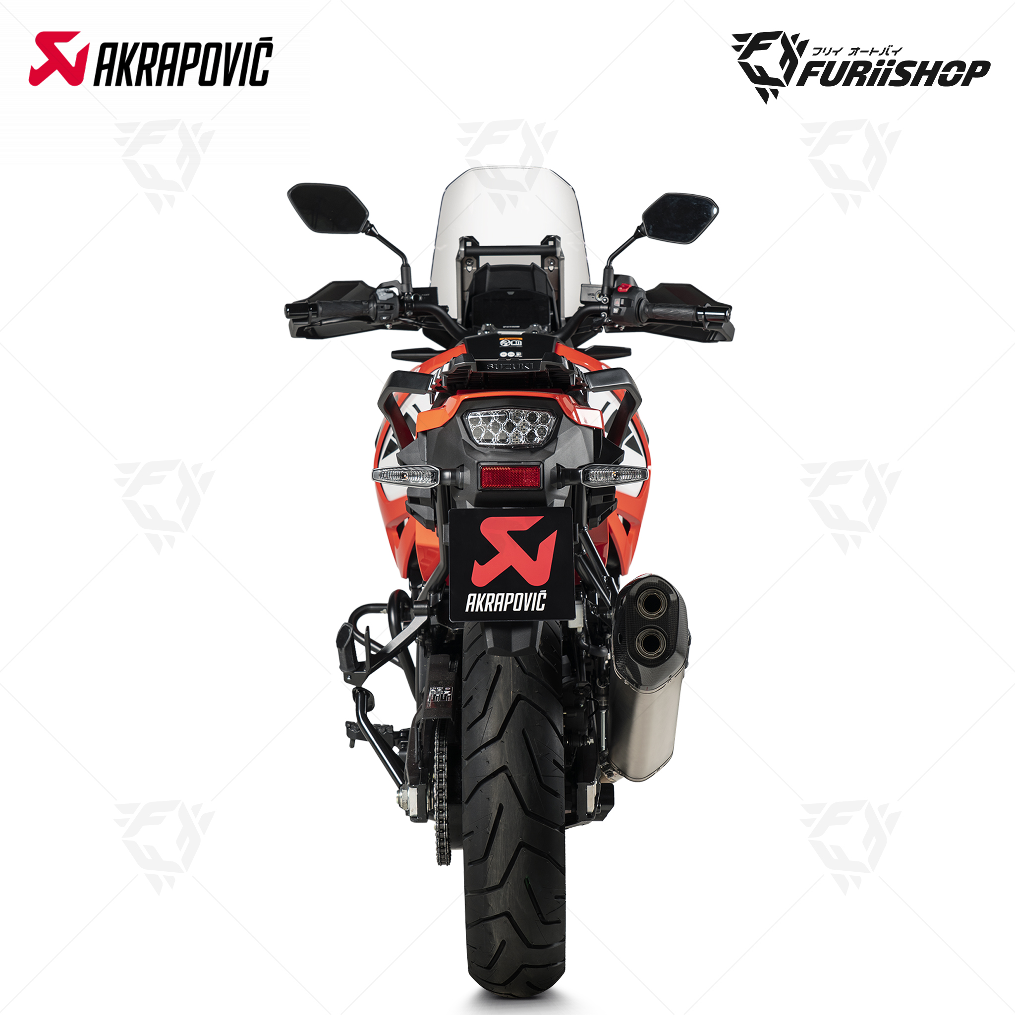 ท่อมอเตอร์ไซค์ Akrapovic - Slip on Titanium : for Suzuki Vstorm 1000 14-19