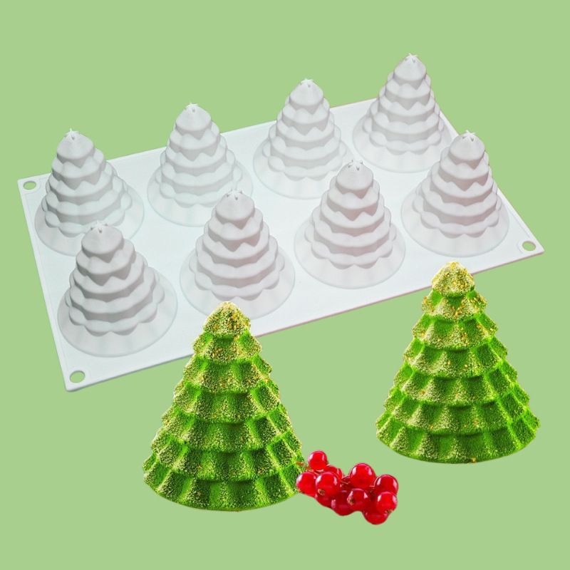 แม่พิพม์ซิลิโคน พิพม์วุ้น ต้นคริสต์มาส 8 ต้น