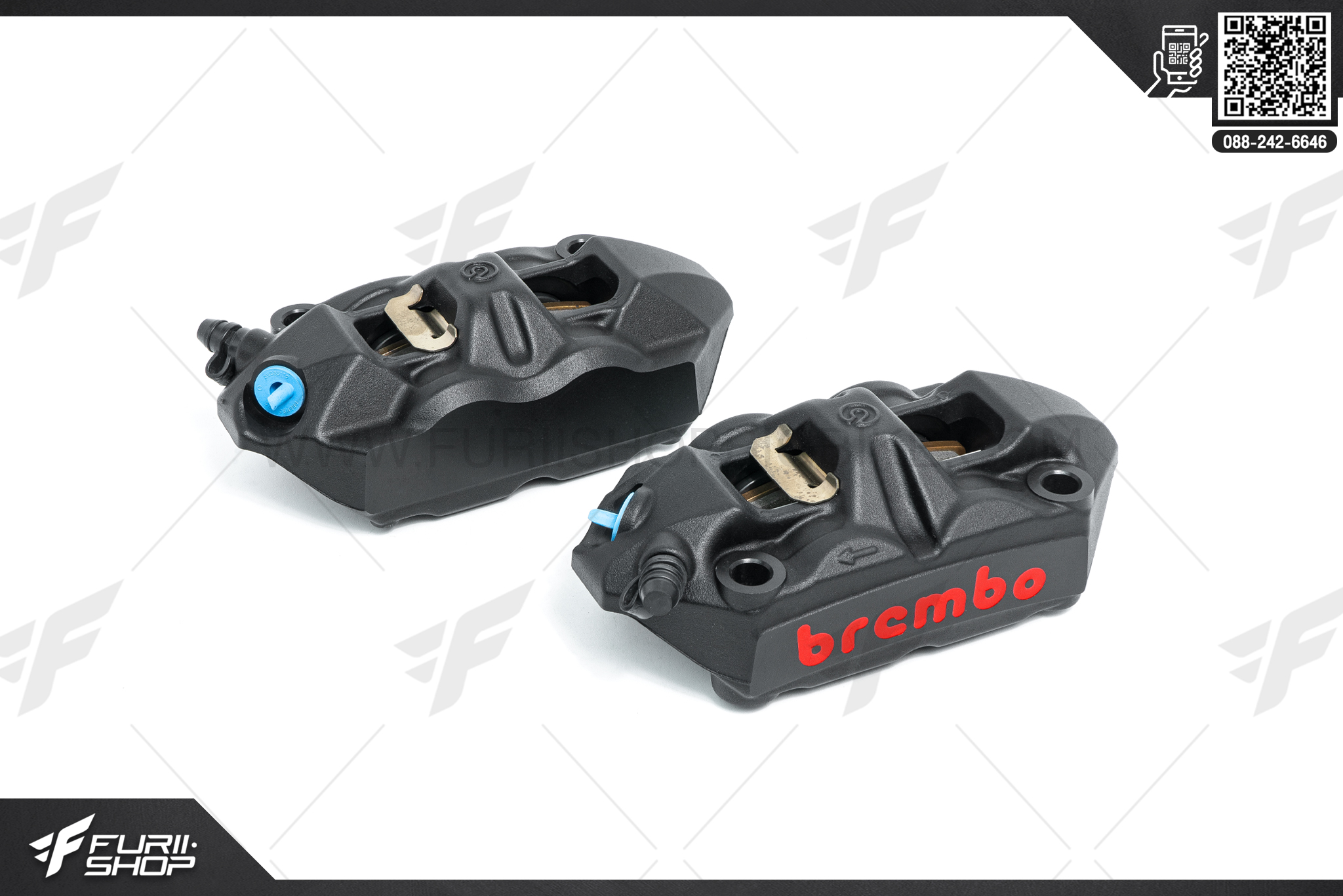 ปั๊มเบรกล่าง Brembo Racing M4 100mm. Black
