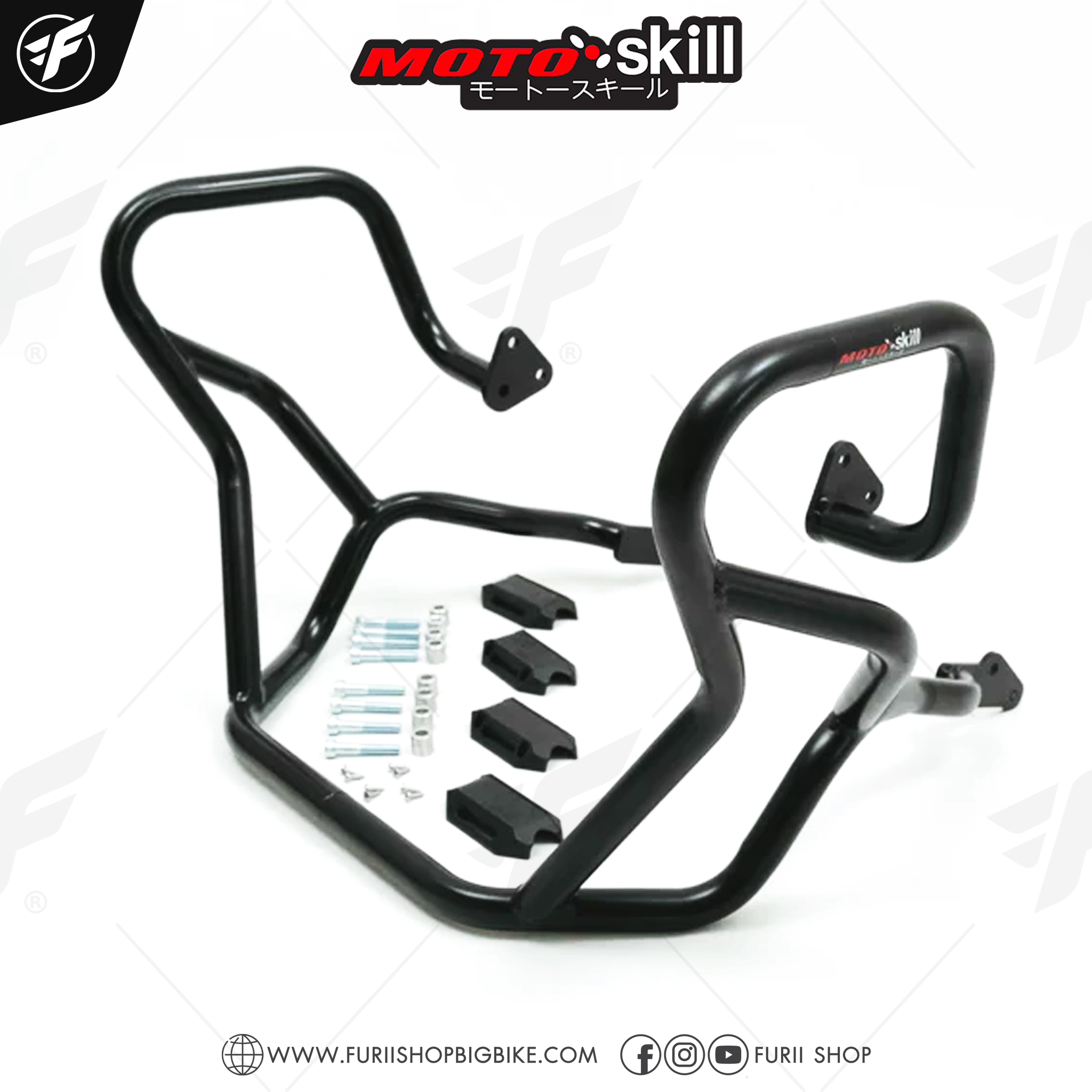 แคชบาร์ V.1 MOTOSKILL Crash bar V.1 สำหรับ SUZUKI V-Strom 650