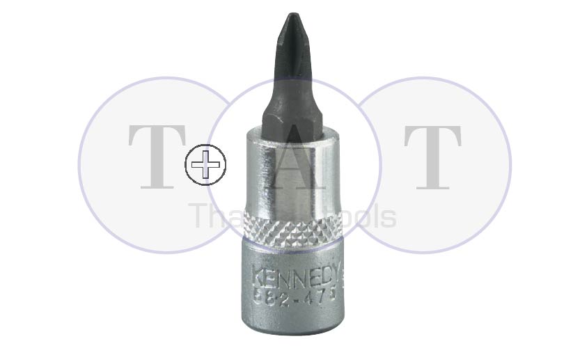ลูกบ๊อกซ์เดือยโผล่ หัวแฉก 1/4 inch CROSS POINT KENNEDY