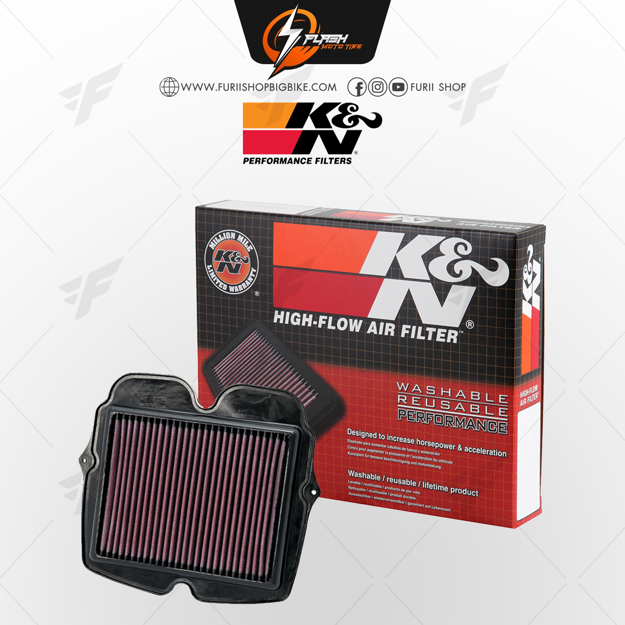 กรองอากาศ K&N สำหรับ HONDA