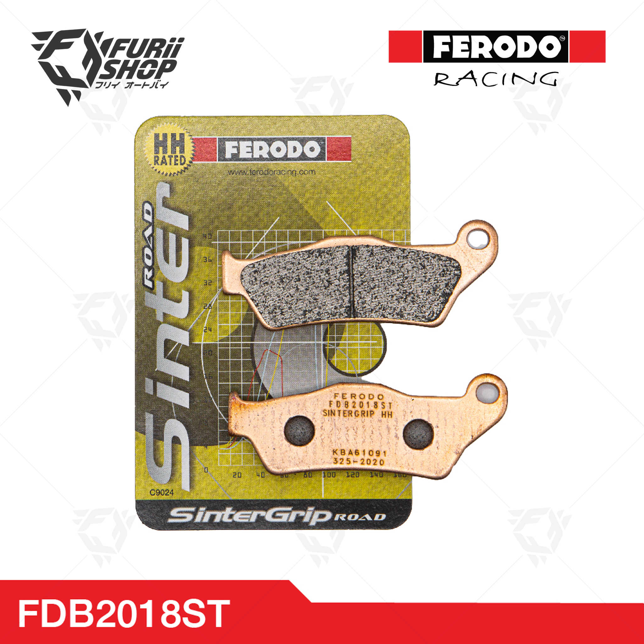 ผ้าเบรกหน้า FERODO RACING : For YAMAHA , TRIUMPH , ROYAL ENFIELD (FDB2018ST)
