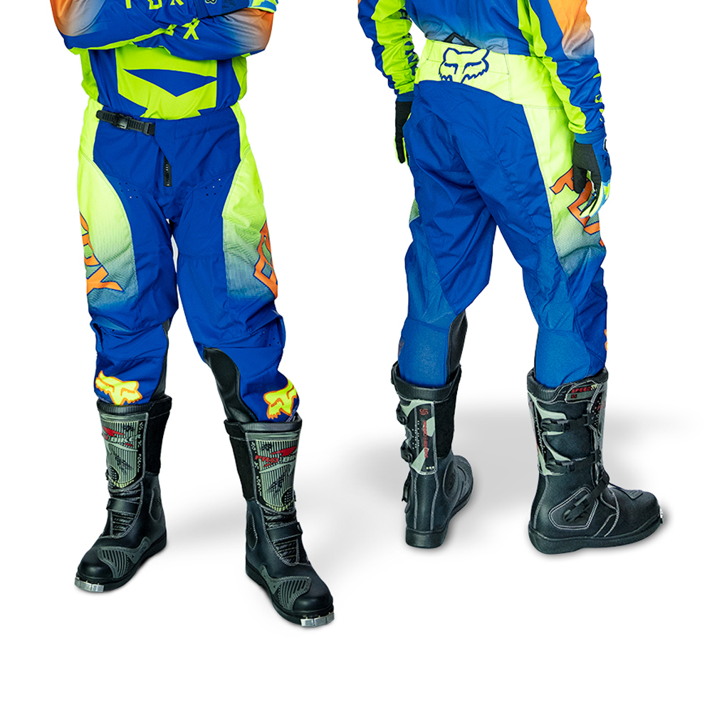กางเกงขับรถวิบาก กางเกงจักรยานยนต์วิบาก กางเกงวิบาก Motocross สีน้ำเงินเขียว