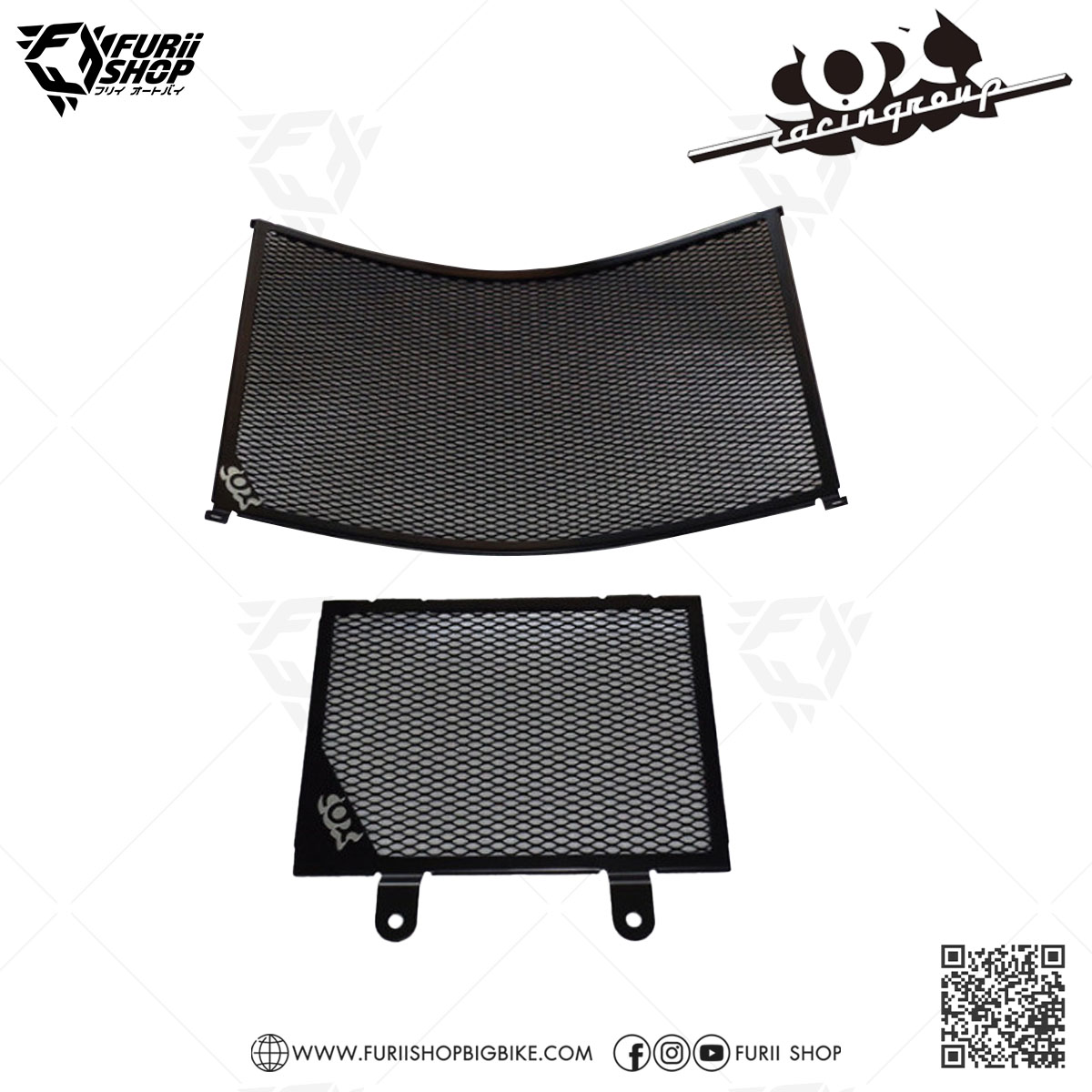 การ์ดหม้อน้ำ Cox Racing Radiator Guard (Black) : for Yamaha YZF R1/R1M 2020