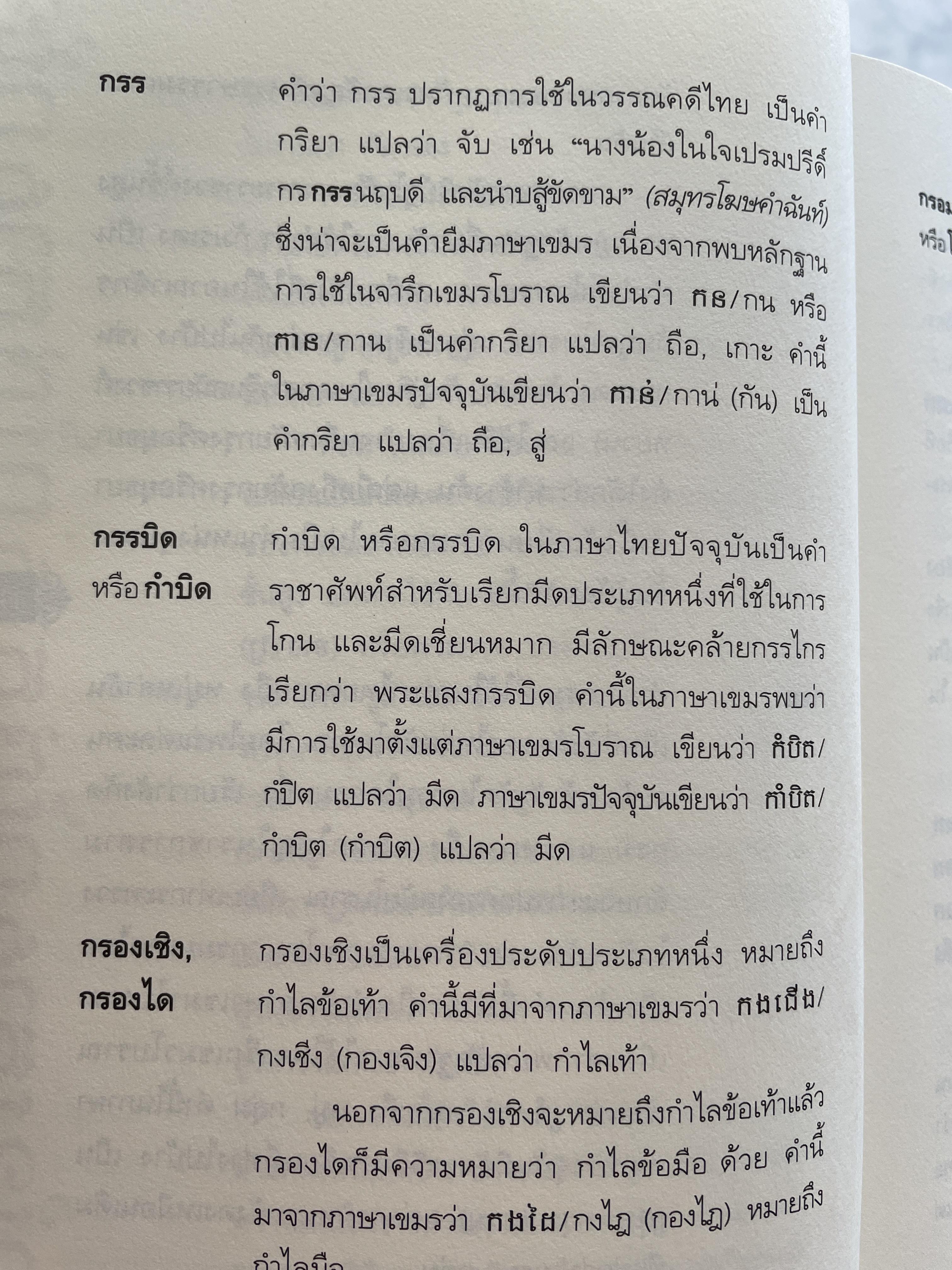 เขมรใช้ ไทยยืม คำไทยมีความสัมพันธ์อย่างไรกับคำเขมร ฯลฯ ผู้เขียน ศานติ ภักดีคำ 800 กรัม