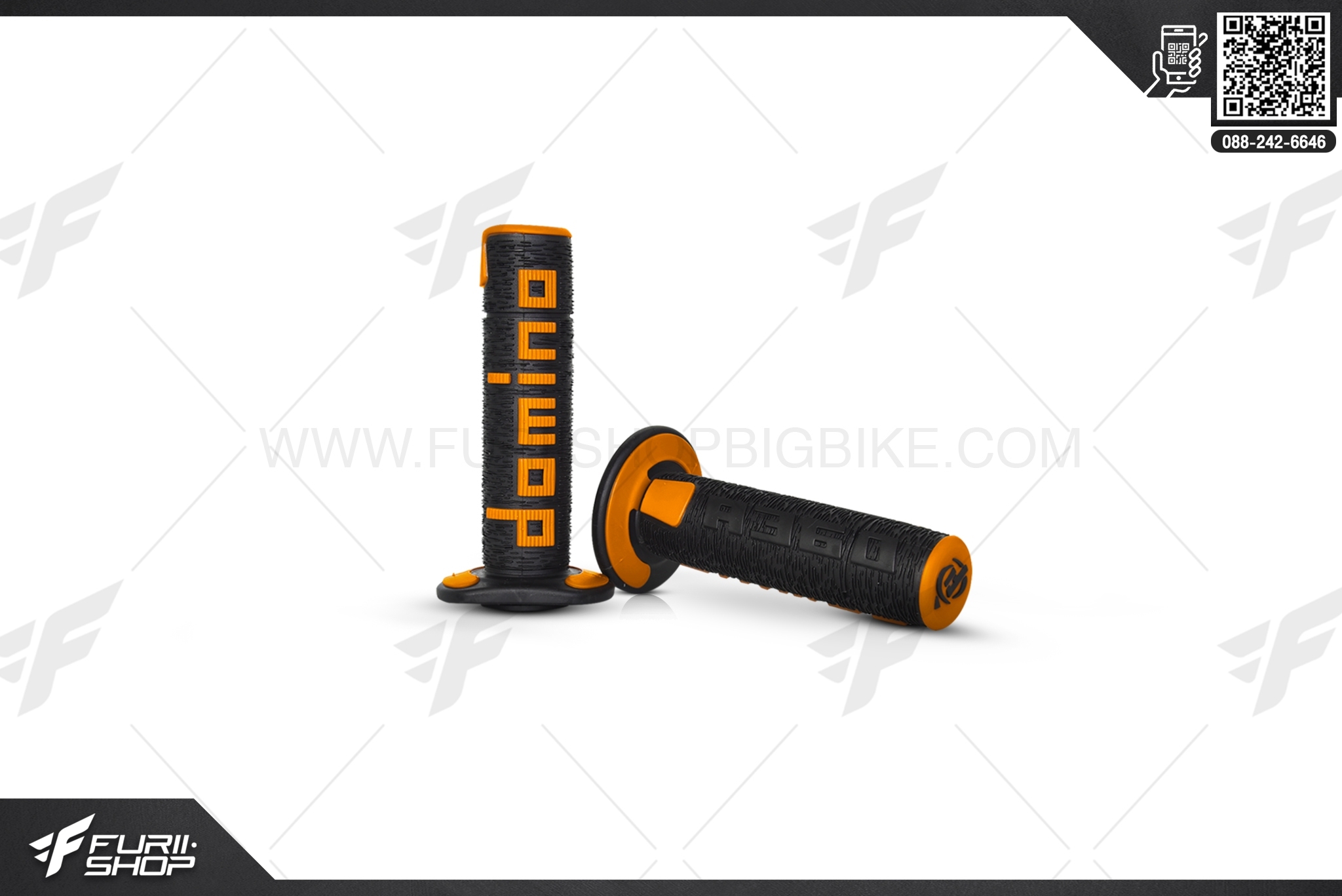 ปลอกแฮนด์ Domino Racing รุ่น A 360 สี ดำ-ส้ม ปี 2020 รหัส A36041C4045A7-0