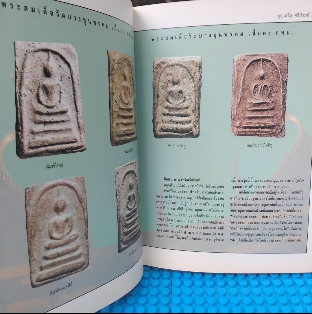 พระพุทธรูปและพระพิมพ์ยอดนิยม โดย บุญเสริม ศรีภิรมย์ ภาพและคำบรรยายกว่า 104 รายการ