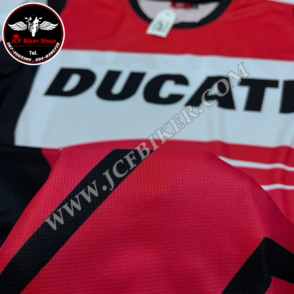 เสื้อยืดขี่มอเตอร์ไซค์ เสื้อยืดมอเตอร์ไซค์ เสื้อแขนยาวDucati JT-528L เนื้อผ้าไมโคไฟเบอร์มีประสิทธิภาพในการซับเหงื่อสูงผ้าไม่เหนียวติดตัว