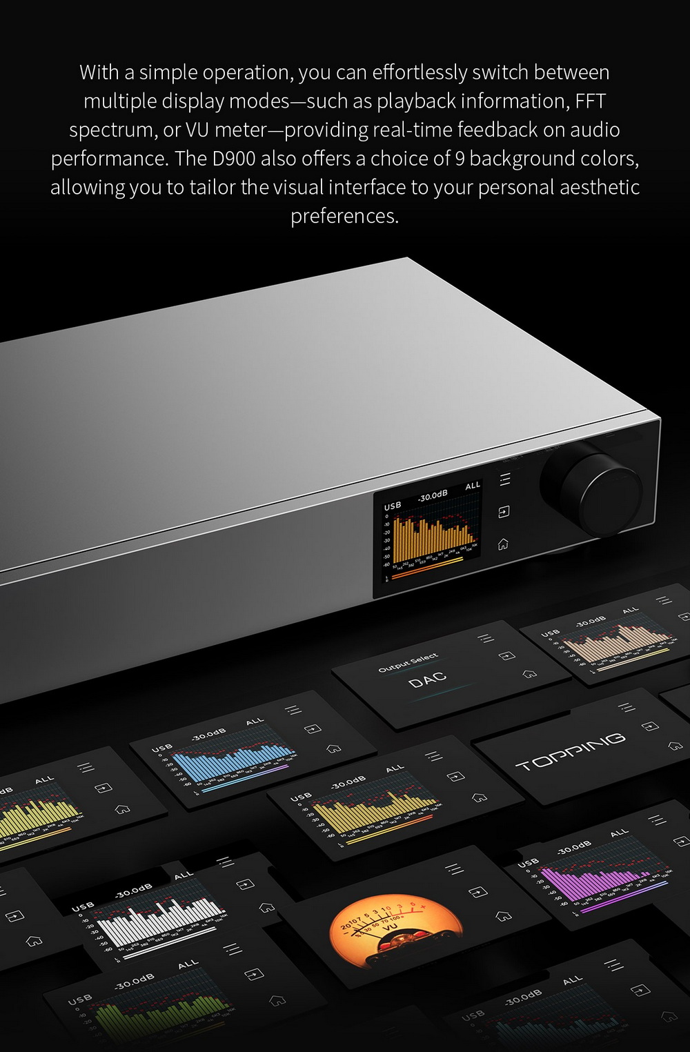 Topping D900 DAC ตั้งโต๊ะระดับเรือธงพิเศษ สุดยอดเทคโนโลยี 1-bit PSRM เสียงที่ใสสะอาด สมจริง ประกันศูนย์ไทย