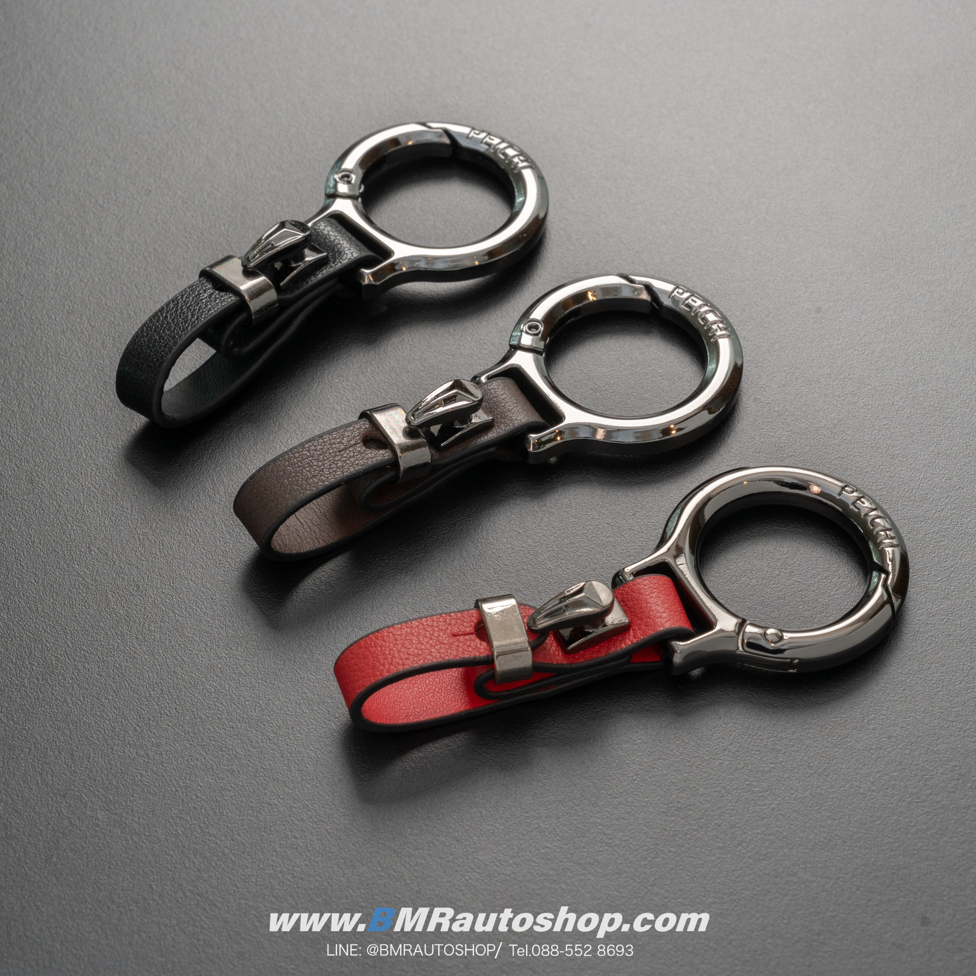 พวงกุญแจรถยนต์ BMW รุ่น AC228 สี Black Chrome