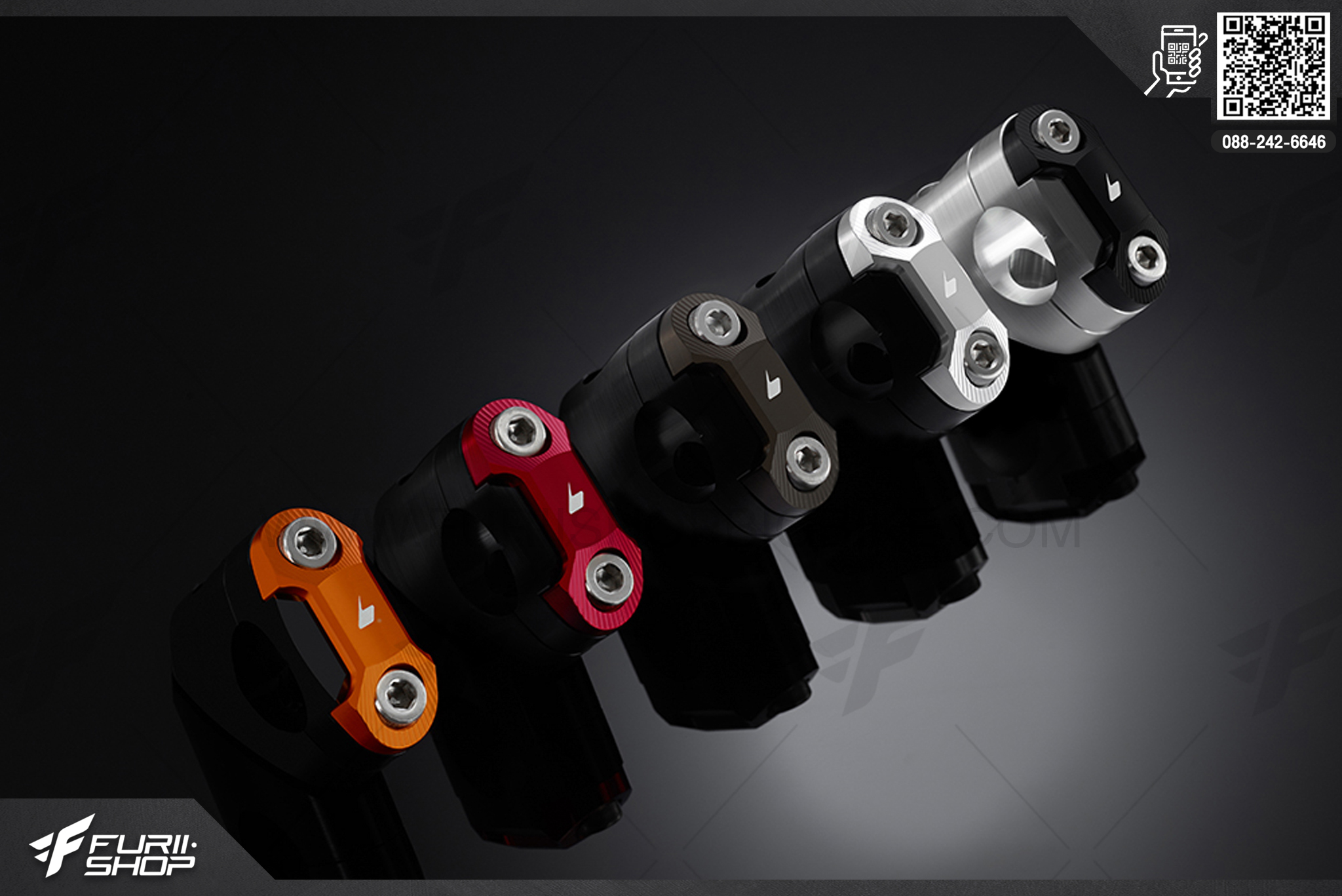 ตุ๊กตาแฮนด์อ้วน (Bar Clamp Set (used with BIKERS' FATBAR, 28.6mm)) Bikers Honda PCX 150 (2018-2020)