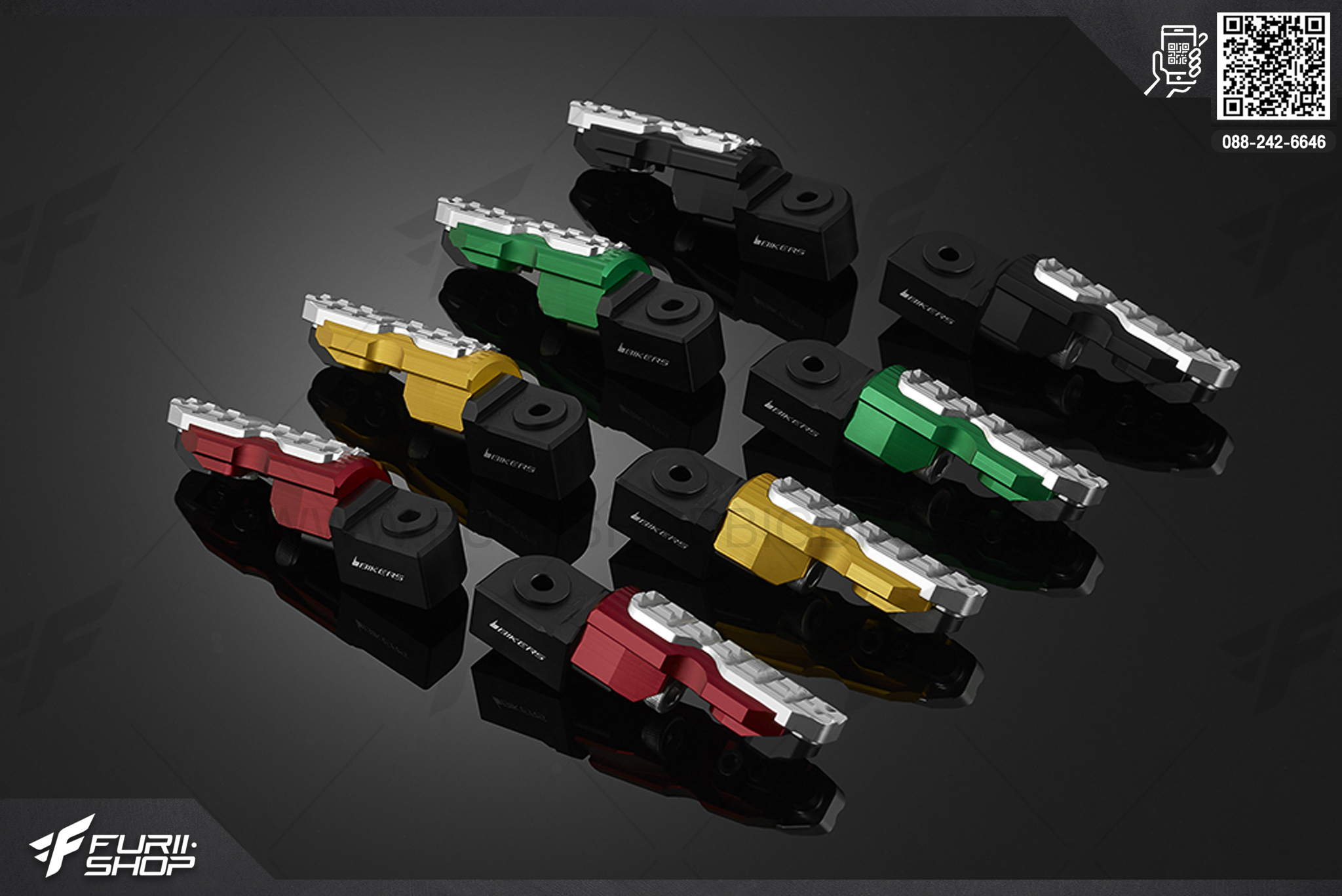 พักเท้าหลังพักเท้าหลัง Bikers (Rear Footrests) Kawasaki Z900 ABS (2017-2019)