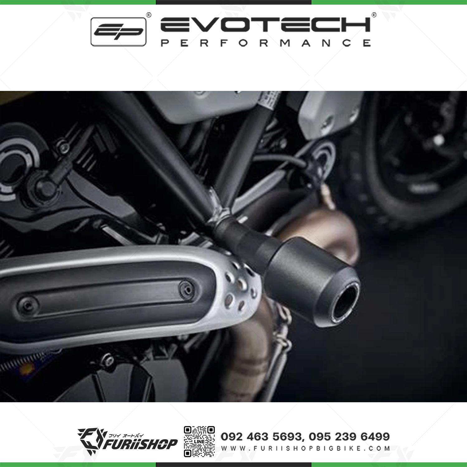 กันล้มกลาง EVOTECH DUCATI SCRAMBLER 1100