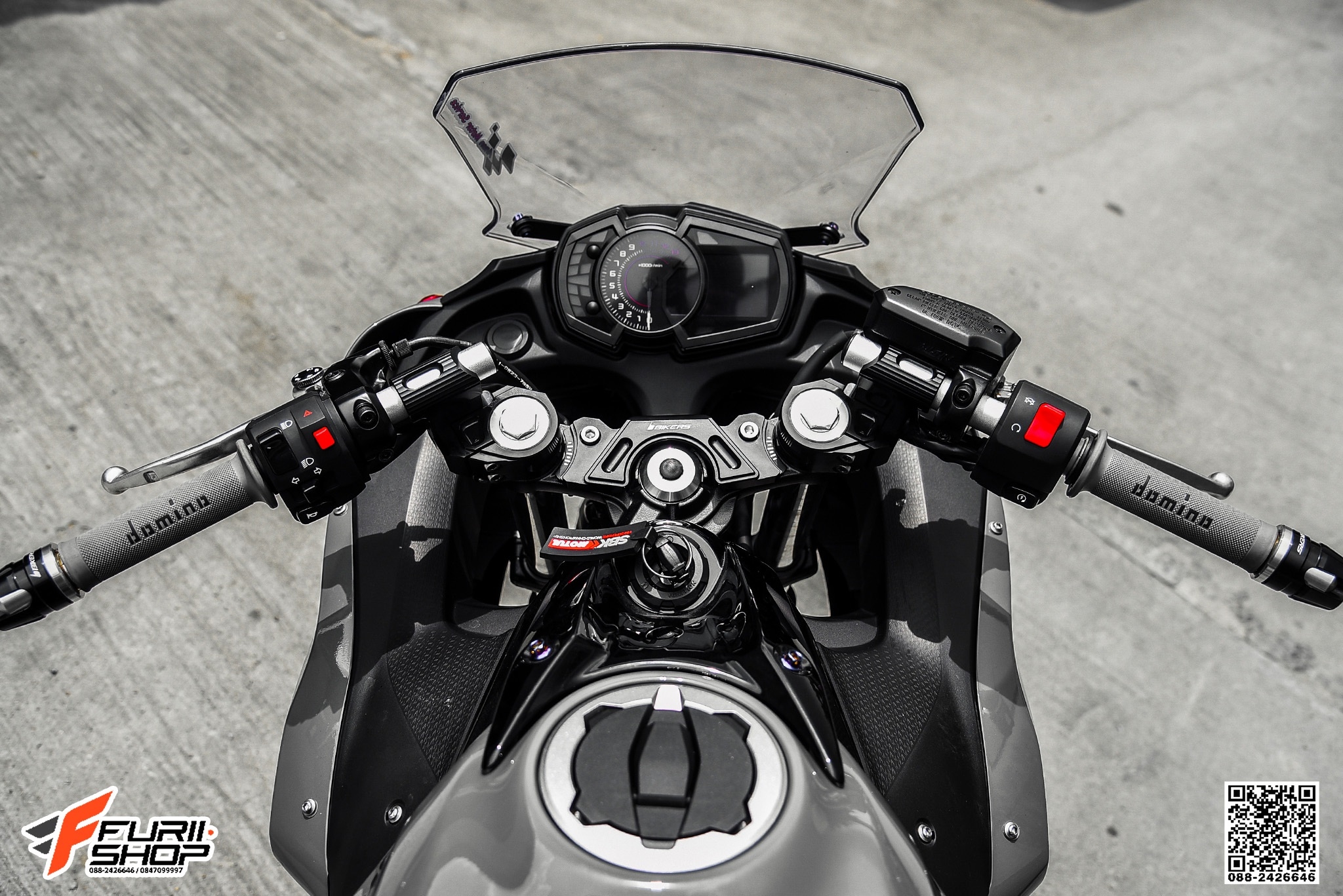 แฮนด์ BIKERS สีดำ FOR KAWASAKI NINJA650