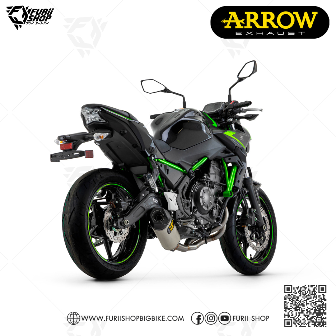 ท่อมอเตอร์ไซค์ Arrow New Shape Titanium-carbon : for Kawasaki Z650RS 2022