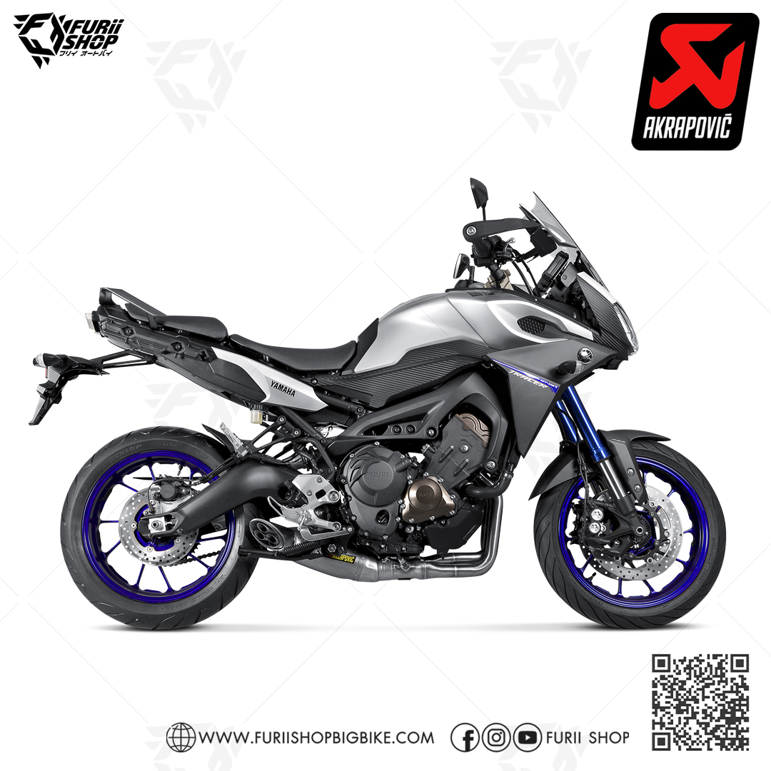 ท่อแต่ง Akrapovic titanium ตัว 3 รู : for Yamaha FZ09/MT09 14-16 and 2017-2020
