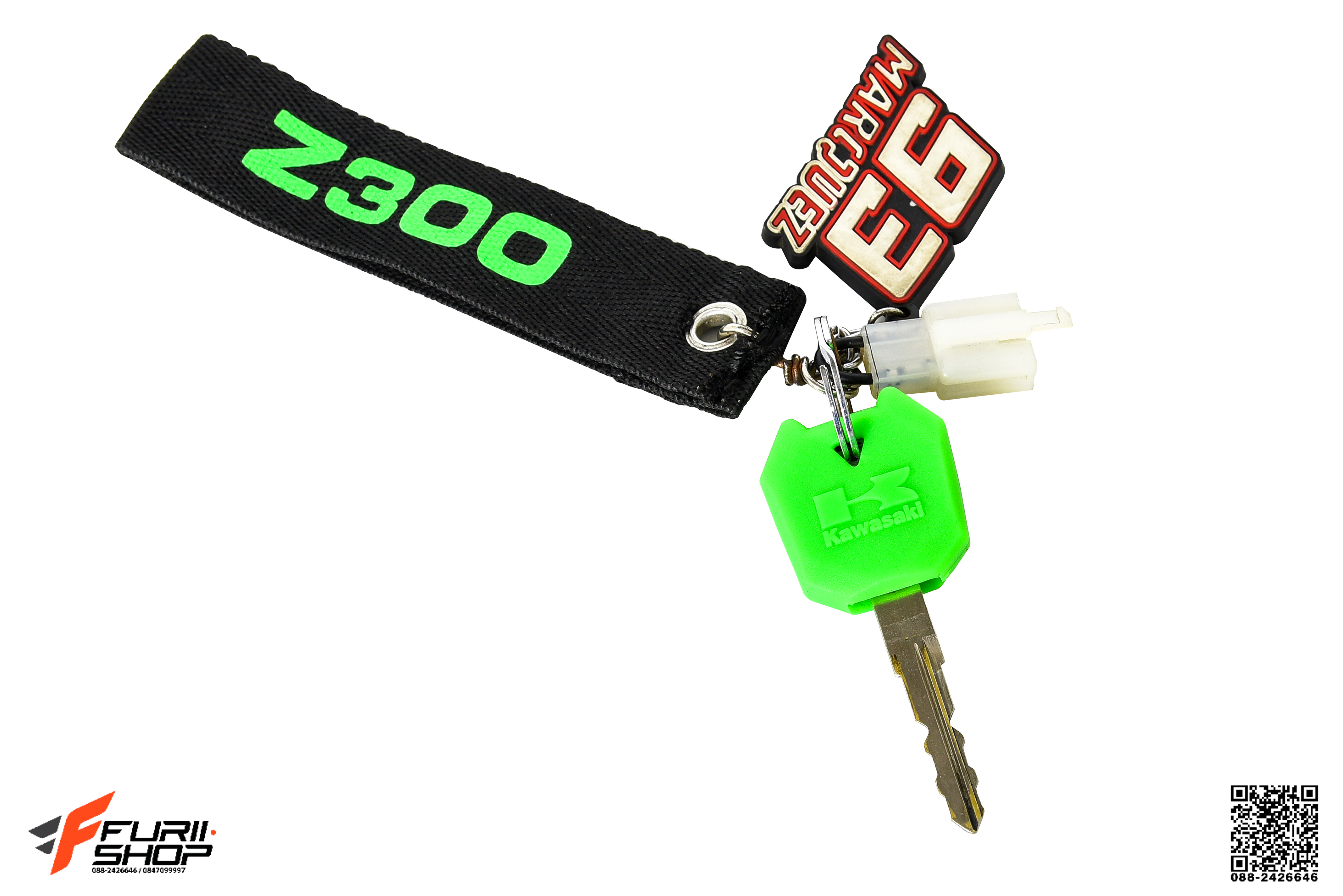 ซิลิโคนหุ้มกุญแจ KAWASAKI สีเขียว FOR Z300 NINJA300