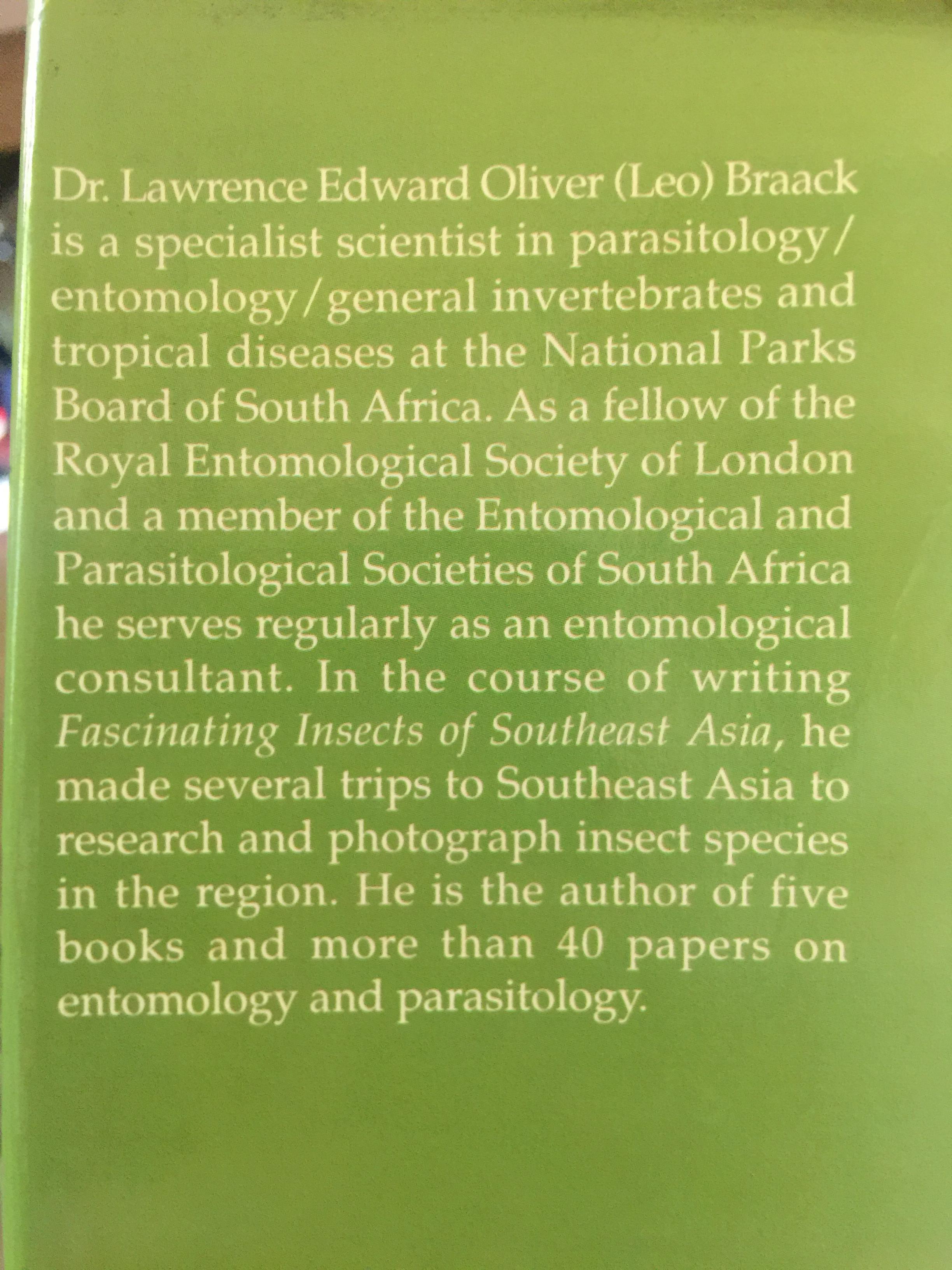 FASCINATING INSECTS of SOUTHEAST ASIA. ผู้เขียน. L.E.O. BRAACK 0 กก.