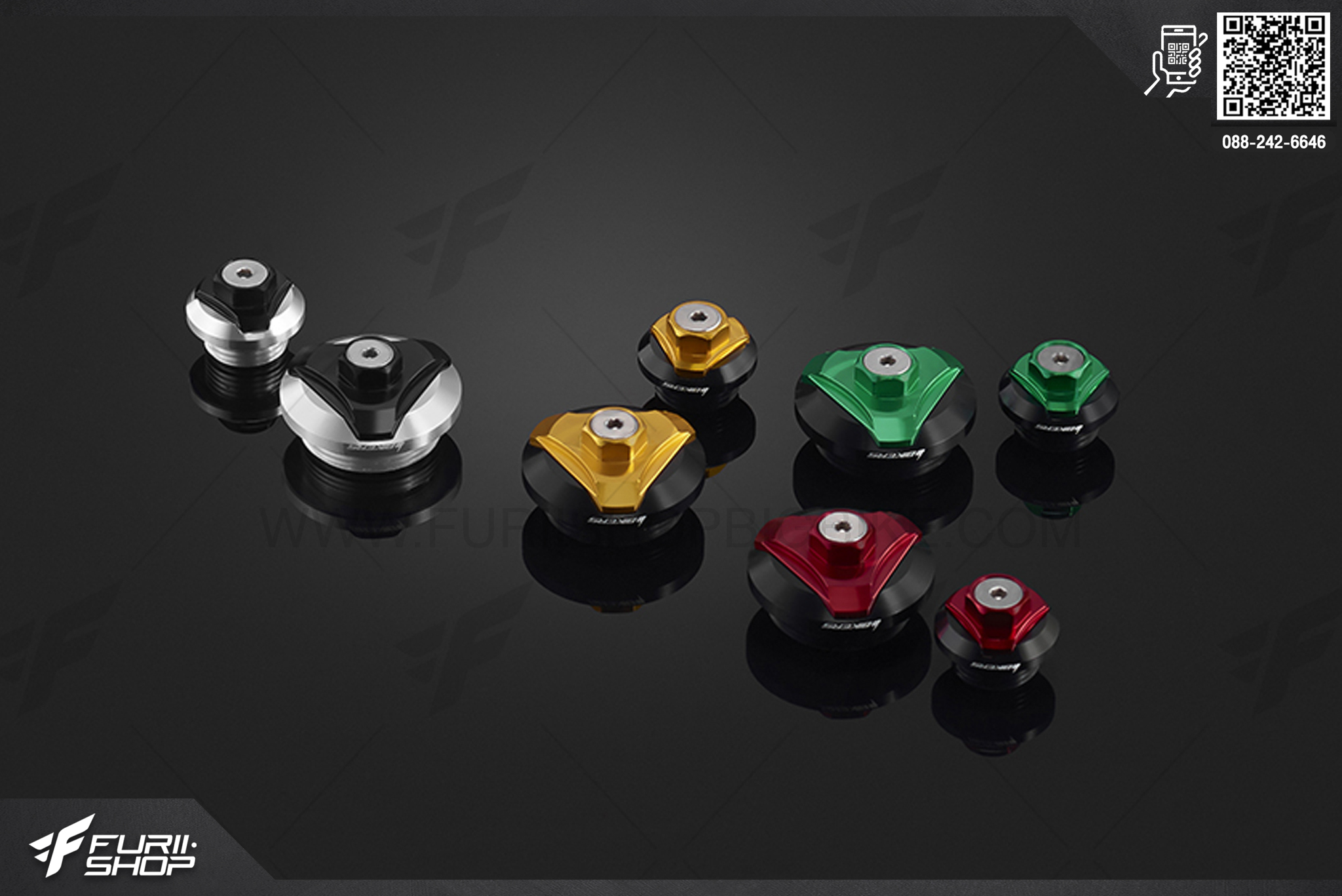 ตัวปิดจานไฟ ตัวใหญ่-ตัวเล็ก (Generator Cover Caps) Bikers Kawasaki NINJA 250SL ABS