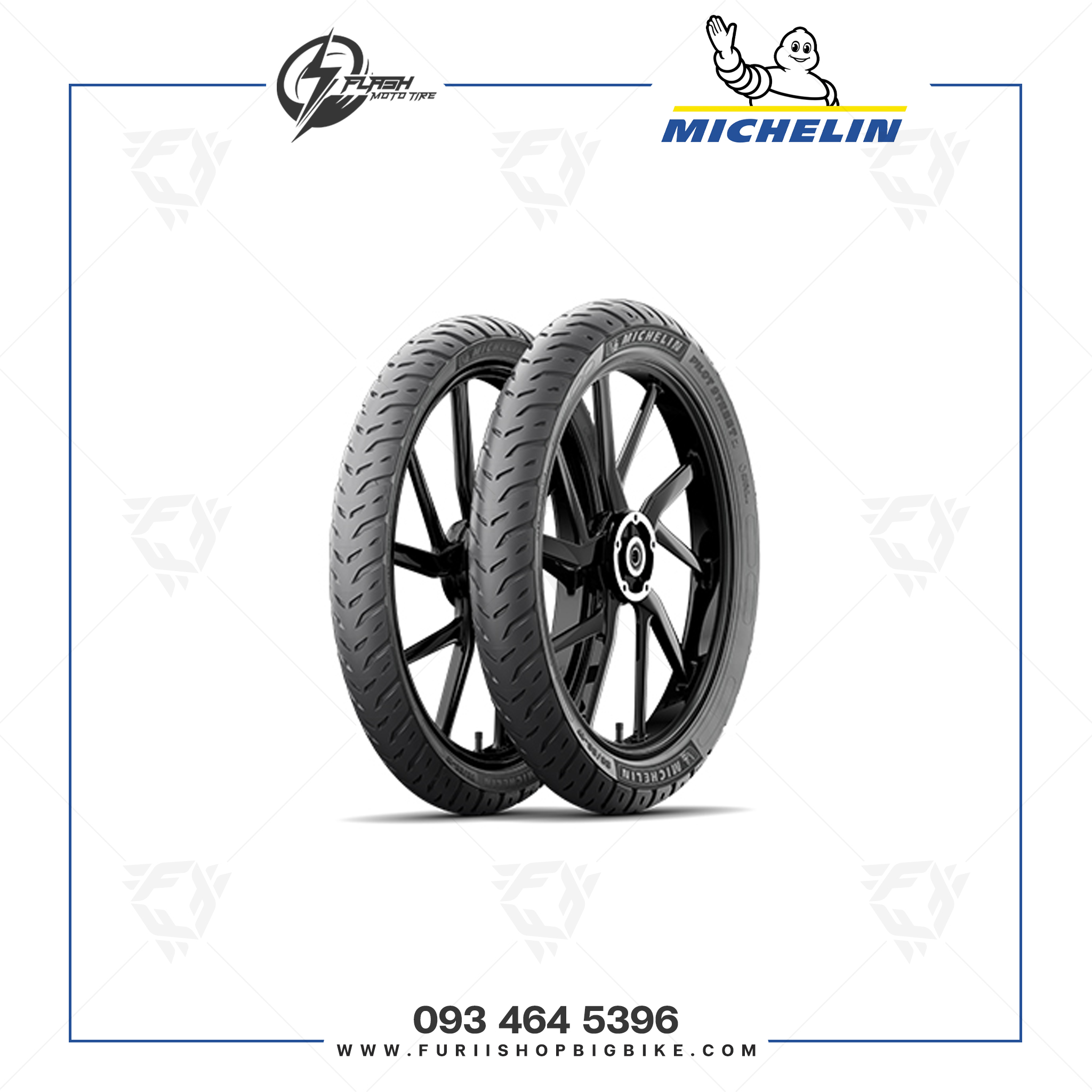 ยาง/ยางรถมอเตอร์ไซค์/ยางบิ๊กไบค์ MICHELIN PILOT STREET 2 : 110/70-17 M/C 54S