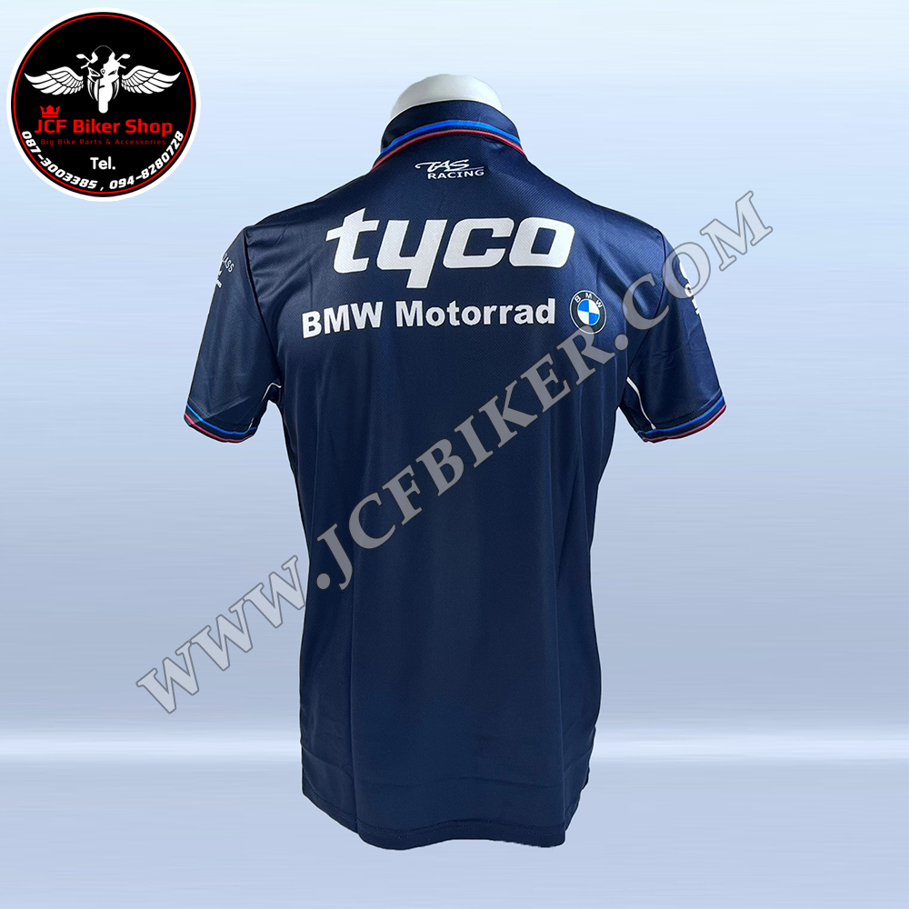 เสื้อแขนสั้นโปโล BMW JP-0860 ผ้าโพลีเอสเตอร์สแปนดิก มีประสิทธิภาพในการซับเหงื่อสูง แห้งเร็ว