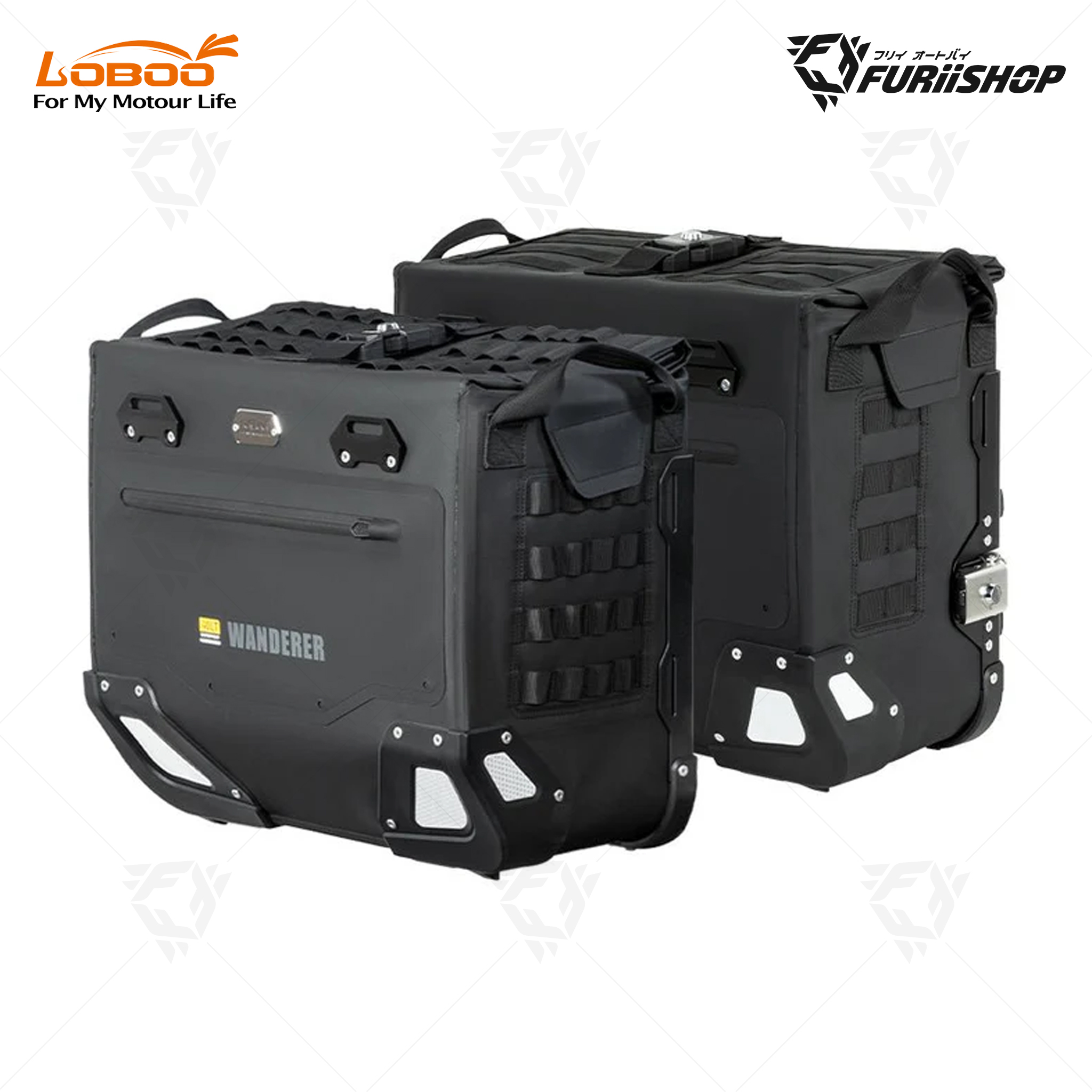 Wanderer Side Bag BCB40T-40T กระเป๋าติดแรคข้าง ขนาด 40+40 ลิตร สีดำ