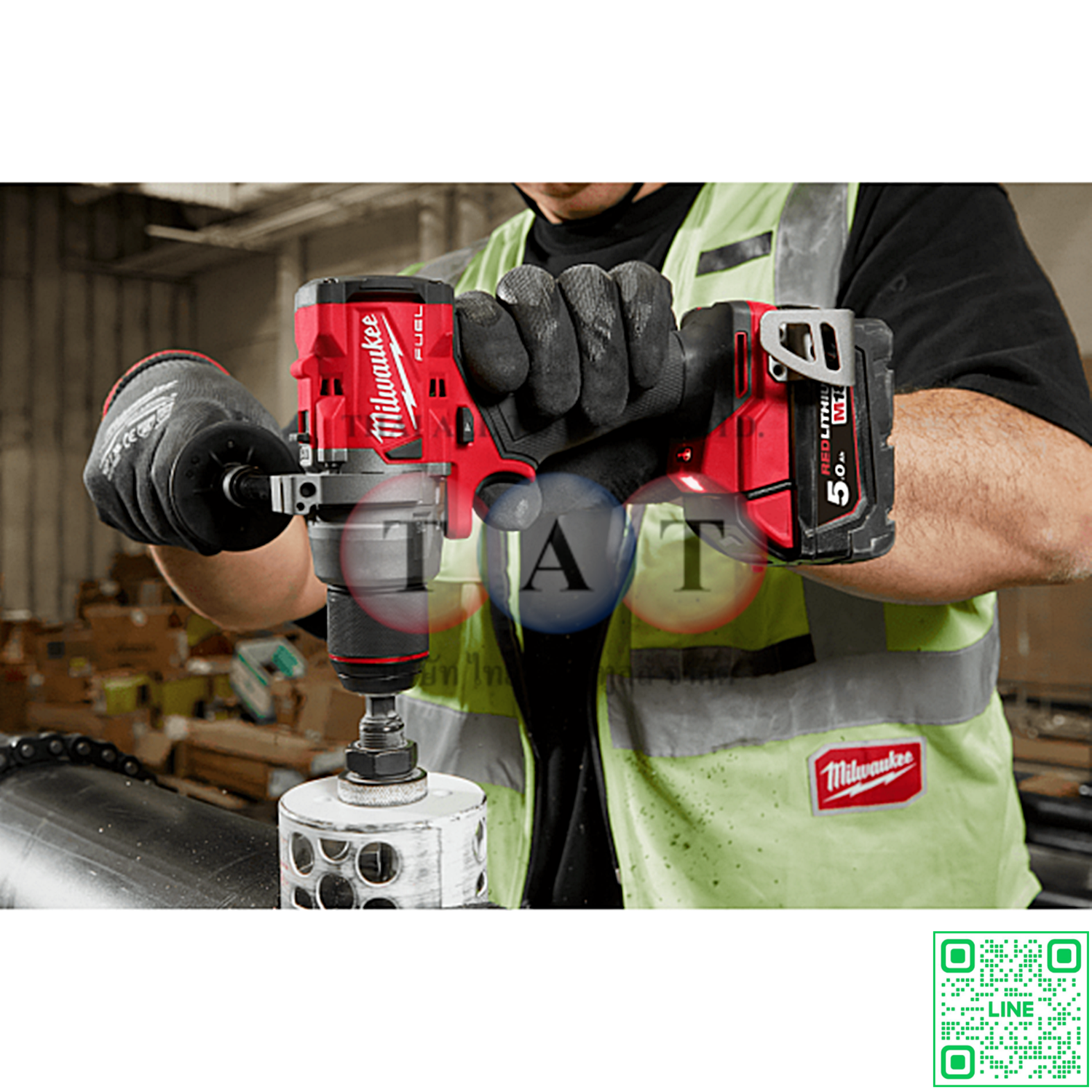 Milwaukee M18 FPD3-0 สว่านกระแทกไร้สาย 18V | แรงบิดสูง 158Nm