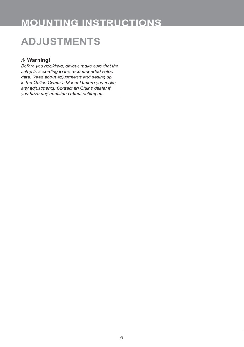 สปริงโช้คหน้า Ohlins FCX0101 For Husqvarna TC 85 14"/17" 2018-2023