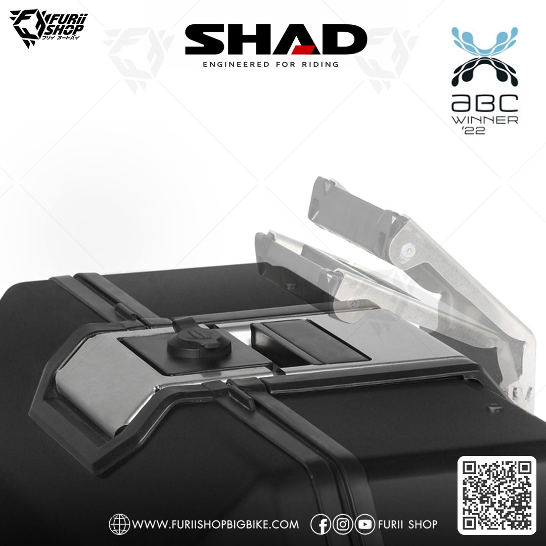 กล่องหลัง SHAD TR55 Black ขนาด 55 ลิตร (สามารถเก็บหมวกกันน็อคได้ 2 ใบ)