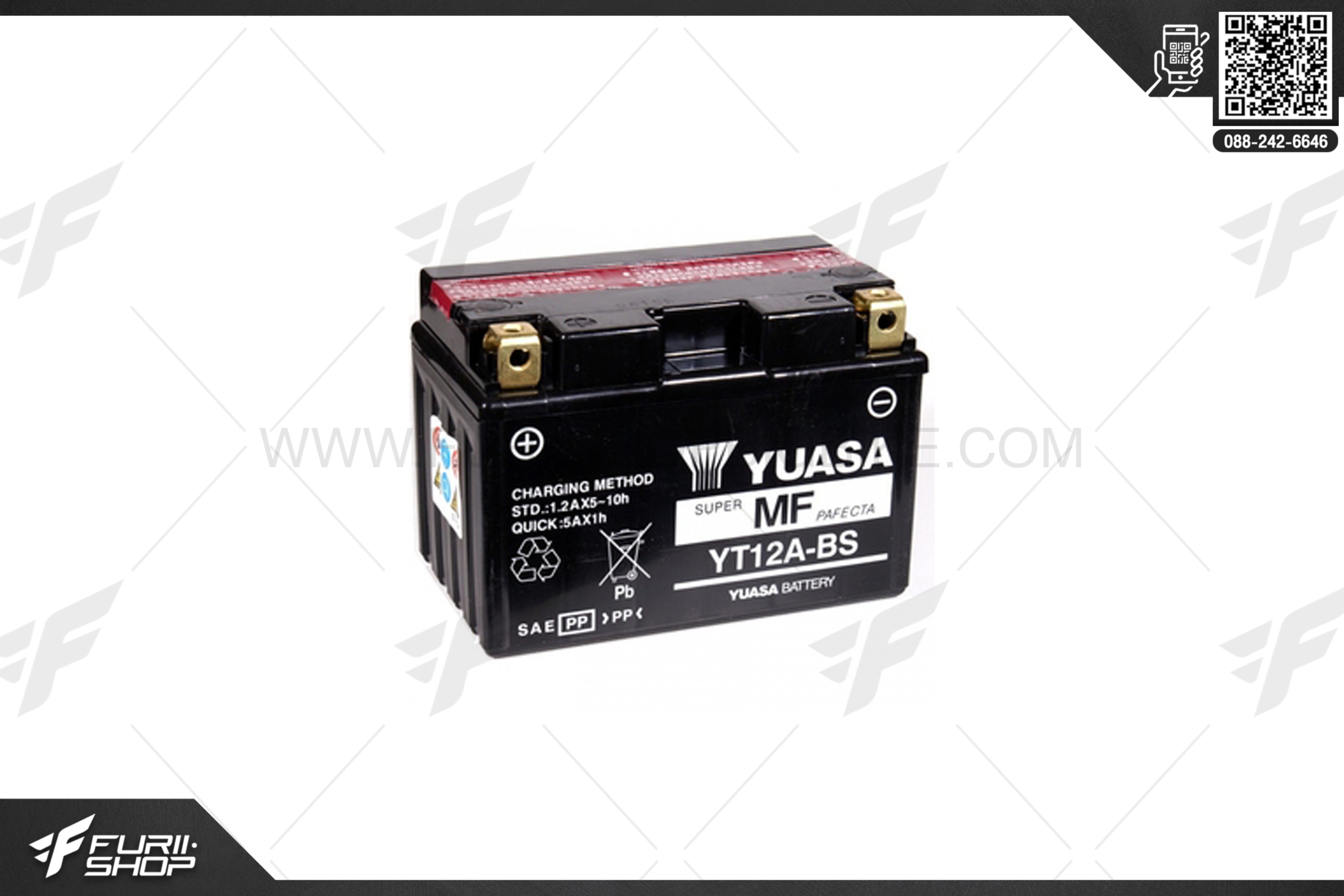 แบตเตอร์รี่ YUASA รหัส YT12A-BS FOR KAWASAKI NINJA 650 (2012-2017)