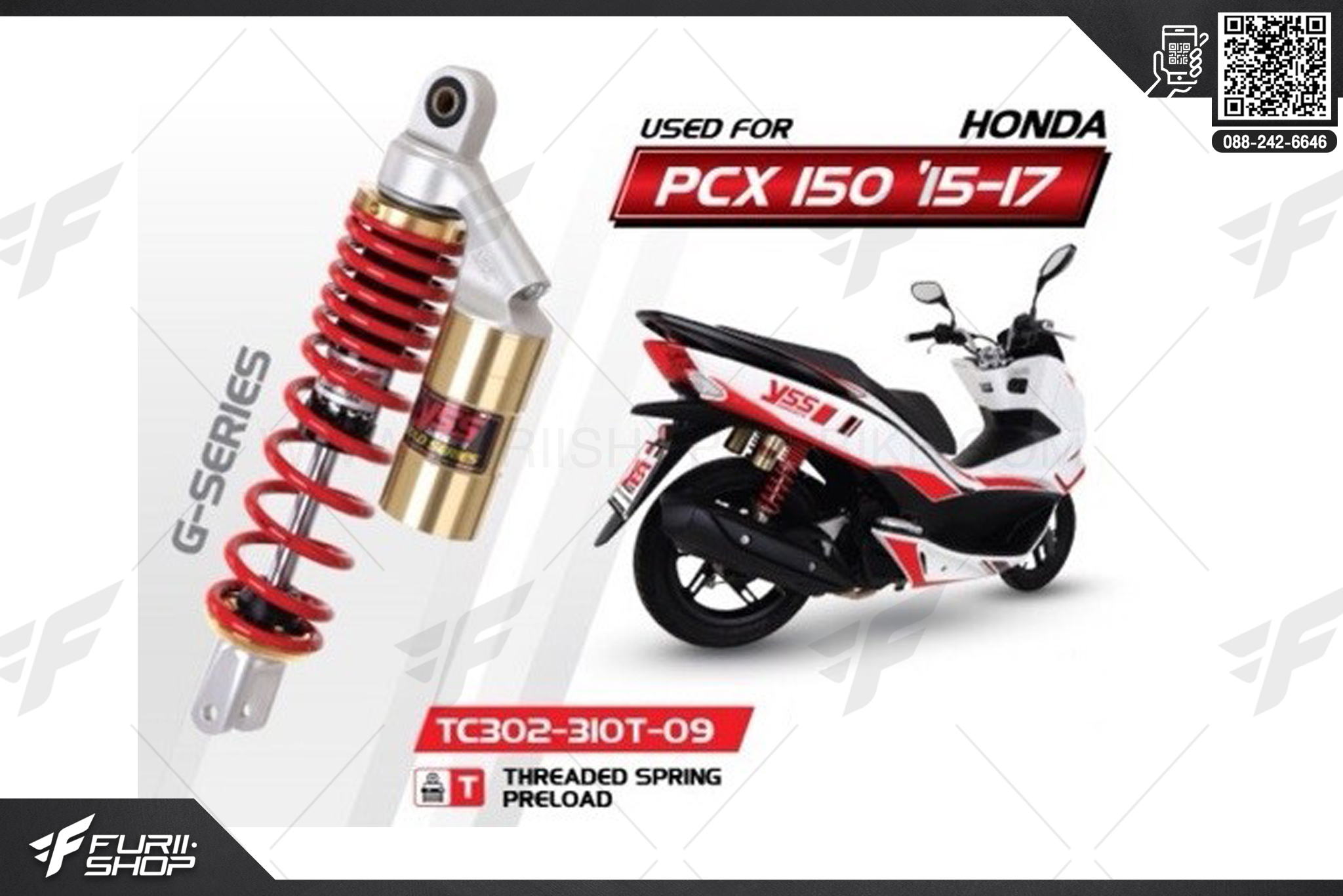 YSS TC302-310T-09-853 GLOD-SERIES Honda pcx150 2014
