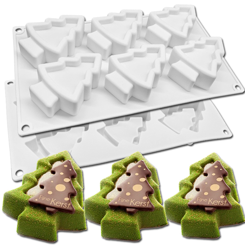 แม่พิมพ์เค้กมูสต้นคริสต์มาสช็อกโกแลต