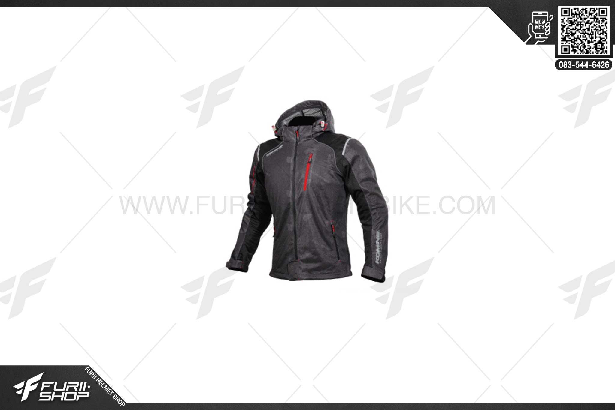 เสื้อแจ็คเก็ต KOMINE Jk-135 protect full M-parka black