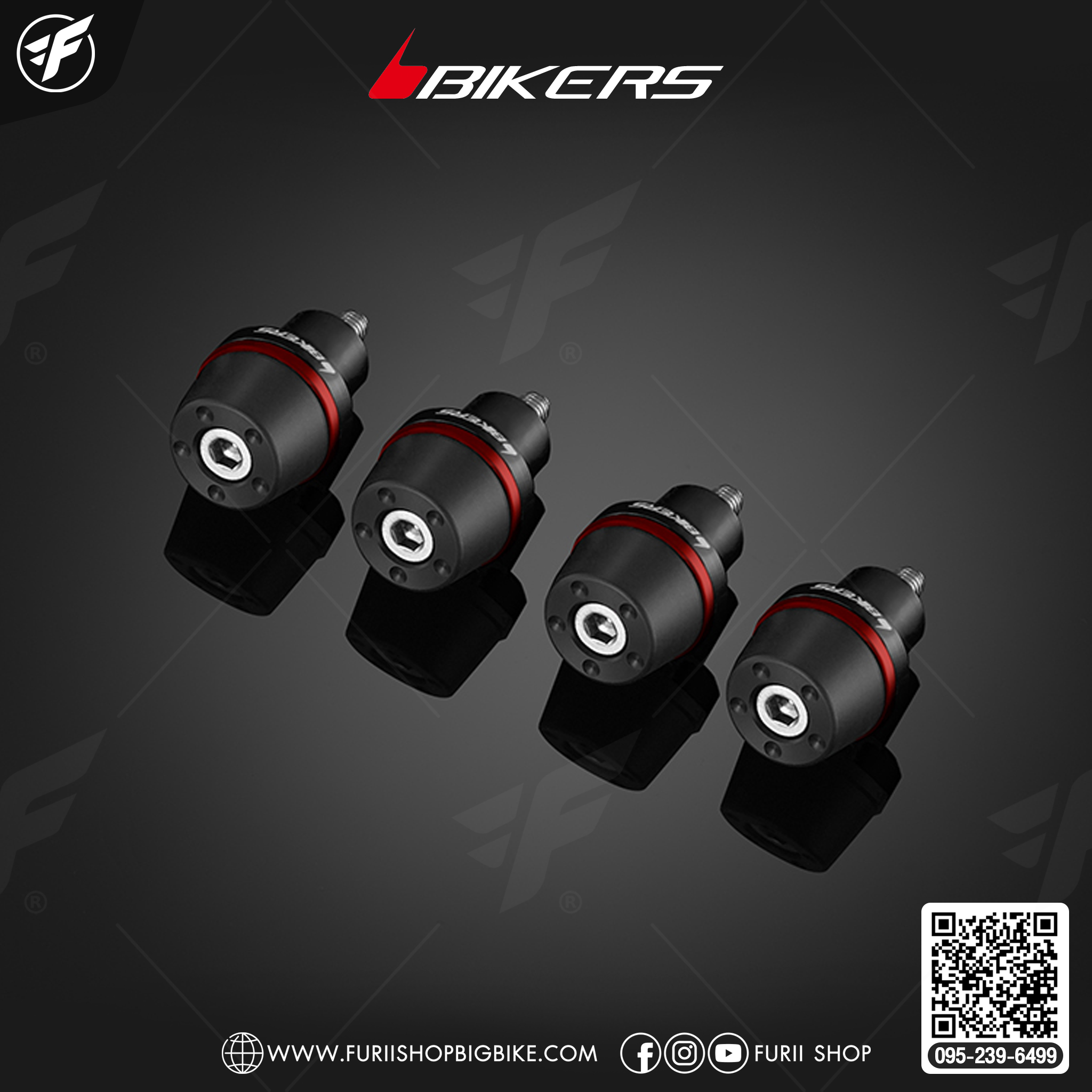 Bikers ชุดกันล้มบังโคลนหน้า (4 ตัว) for Malaguti Madison150