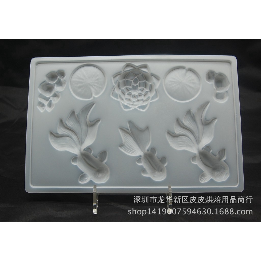 พิมพ์พลาสติก วุ้น ปลาคราฟ+บัว