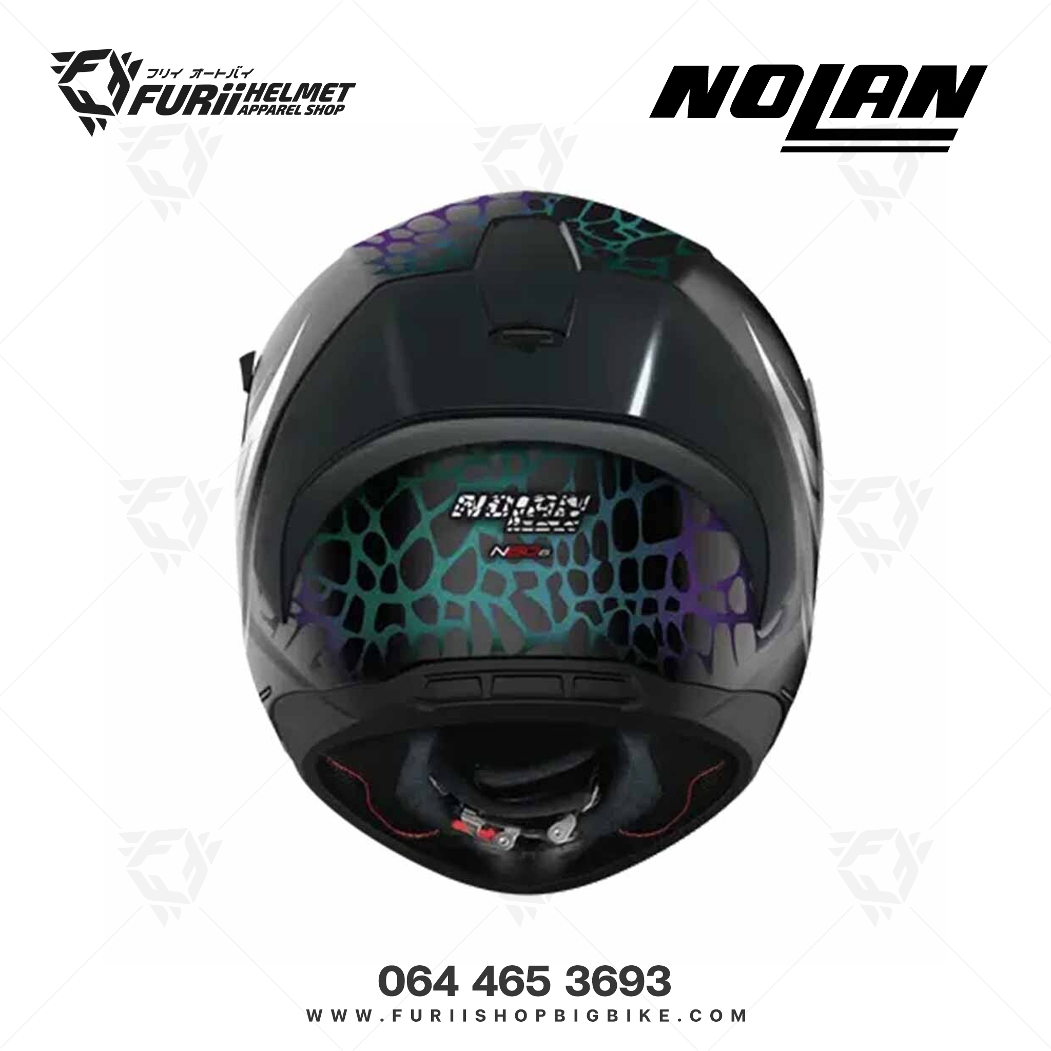 หมวกกันน็อคเต็มใบ NOLAN Ravenous Flat Black White (28)