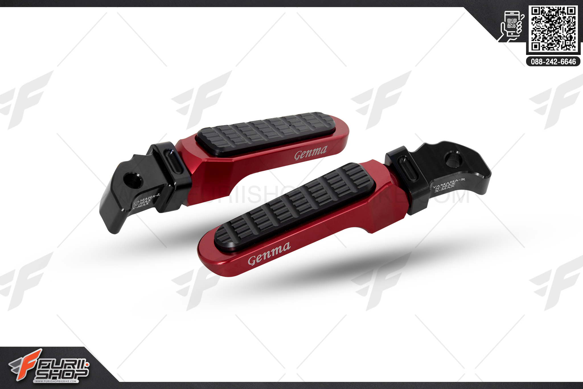 พักเท้าหลัง GFakie Genma(เฟกกี้เจนม่า) Yamaha ยามาฮ่า N-MAX155 สีแดง
